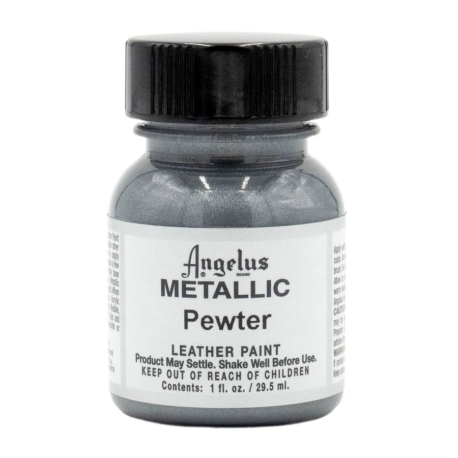 29.5ml Metallic Leather Paint Pewter