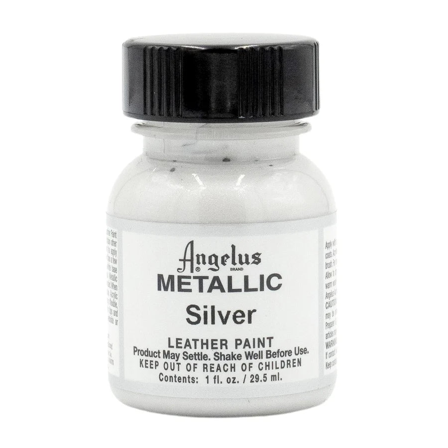 29.5ml Metallic Leather Paint Silver
