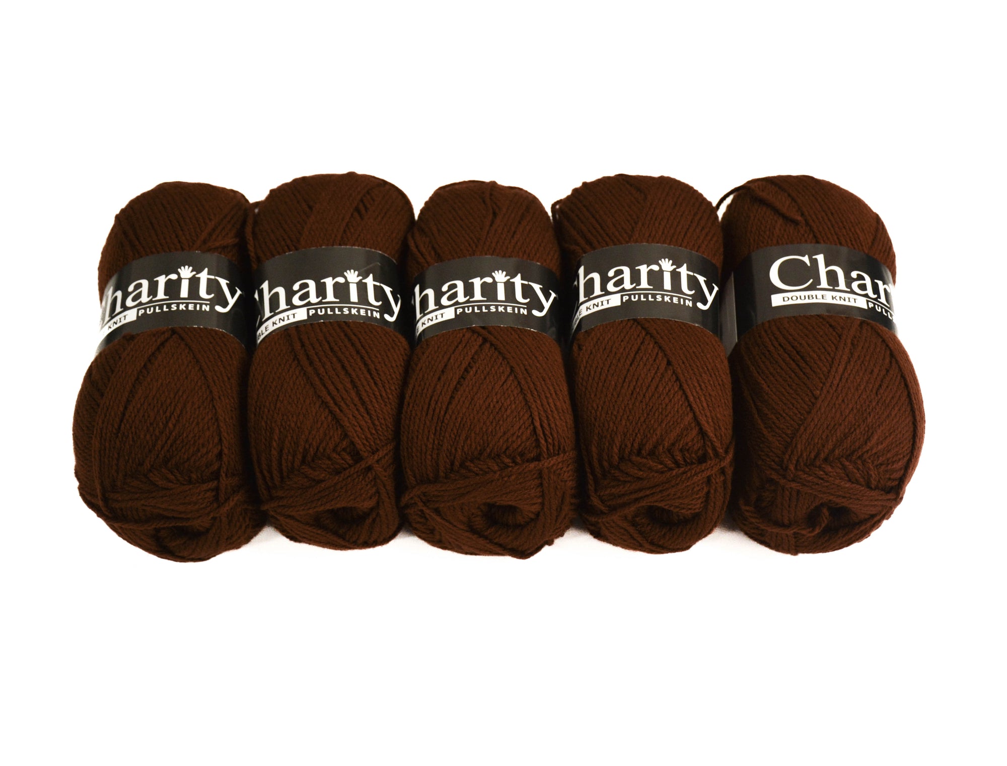 100G 5Pc Charity Dk Wool Marron Brown