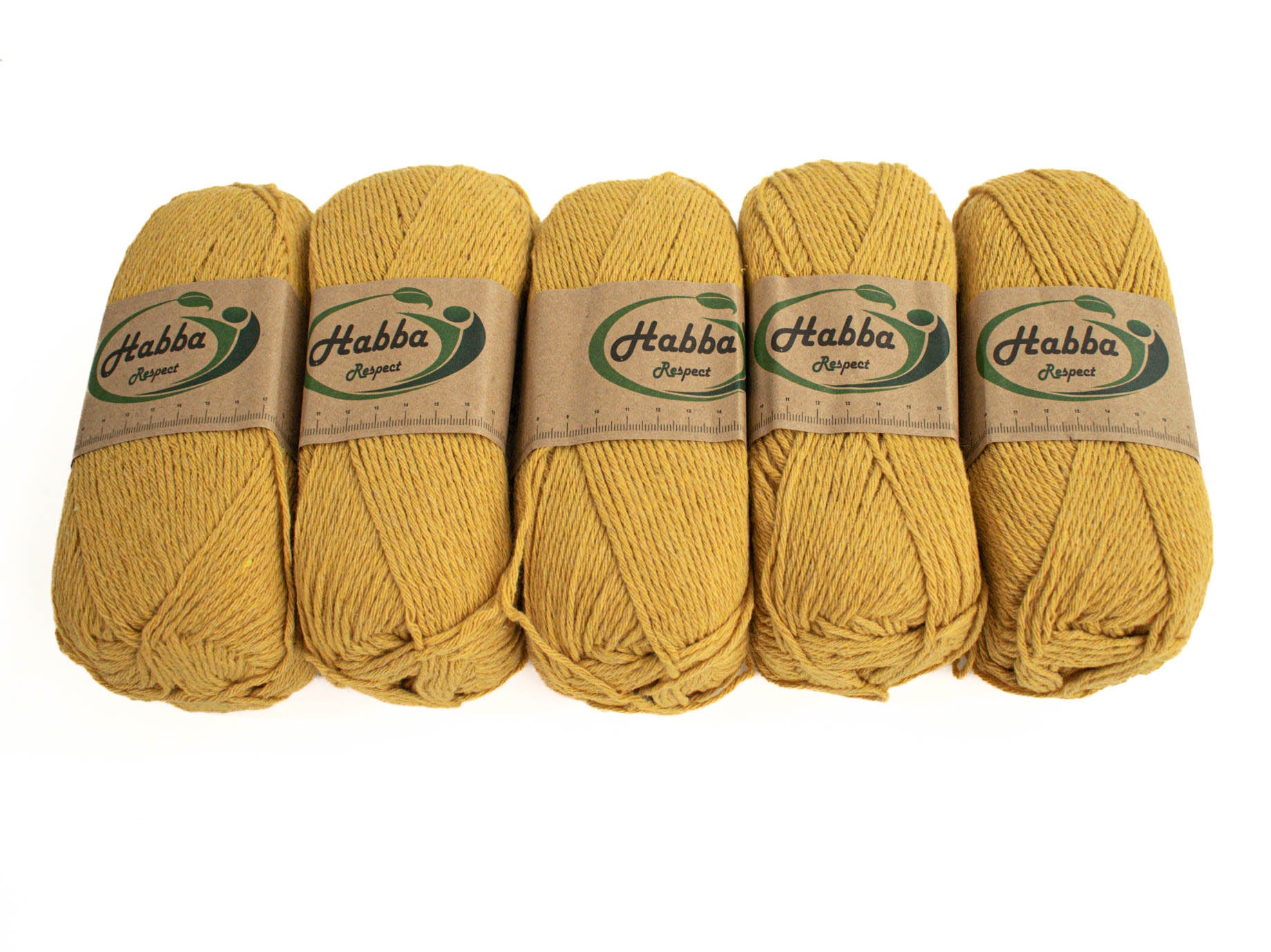 100G 5Pc Habba Wool Double Knit Mustard