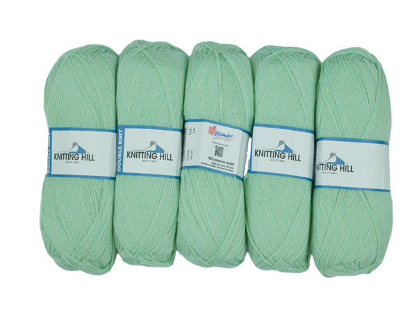 5pc 100G Knitting Hill Double Knit Mint