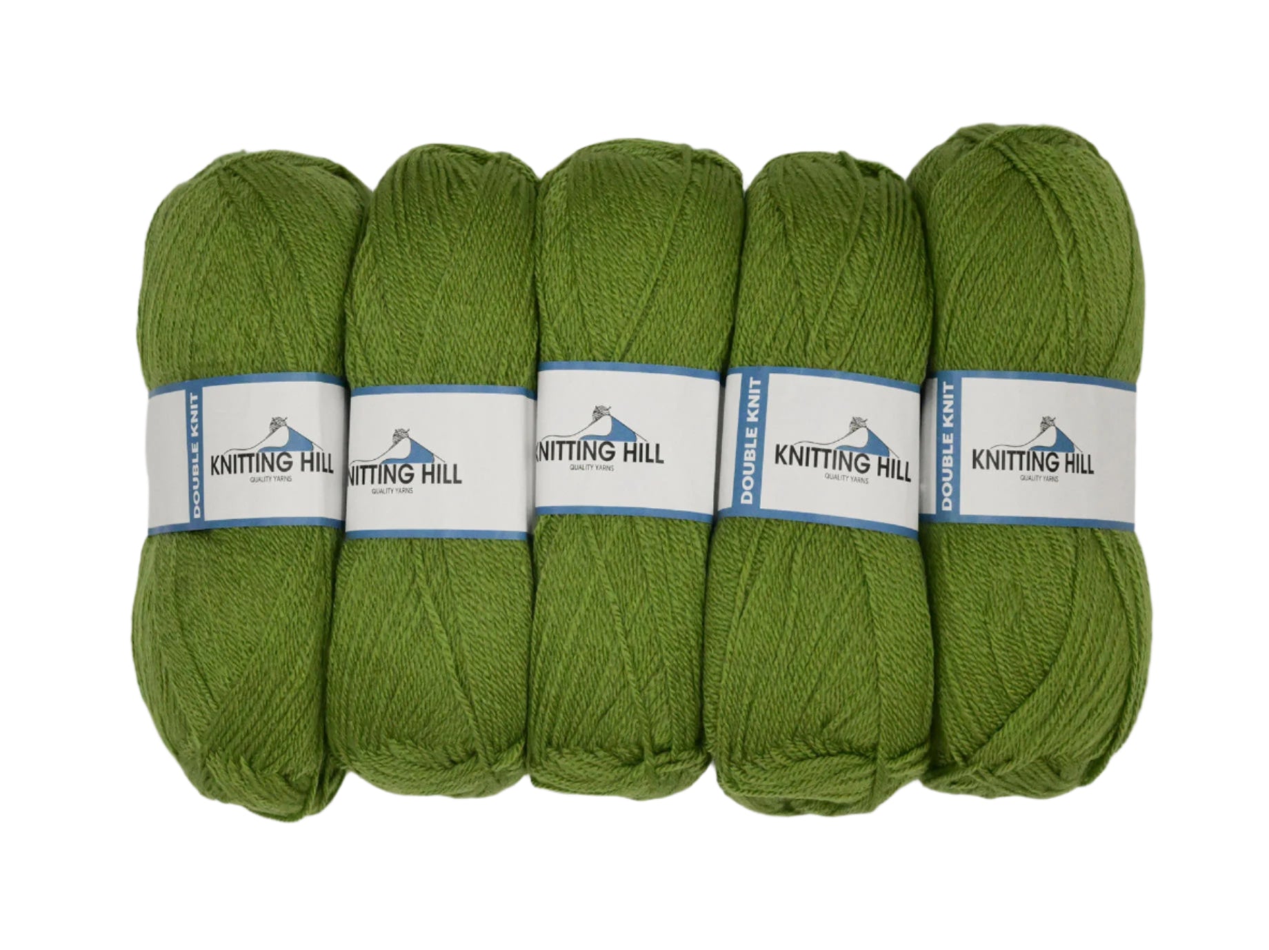 5pc 100G Knitting Hill Double Knit Olive