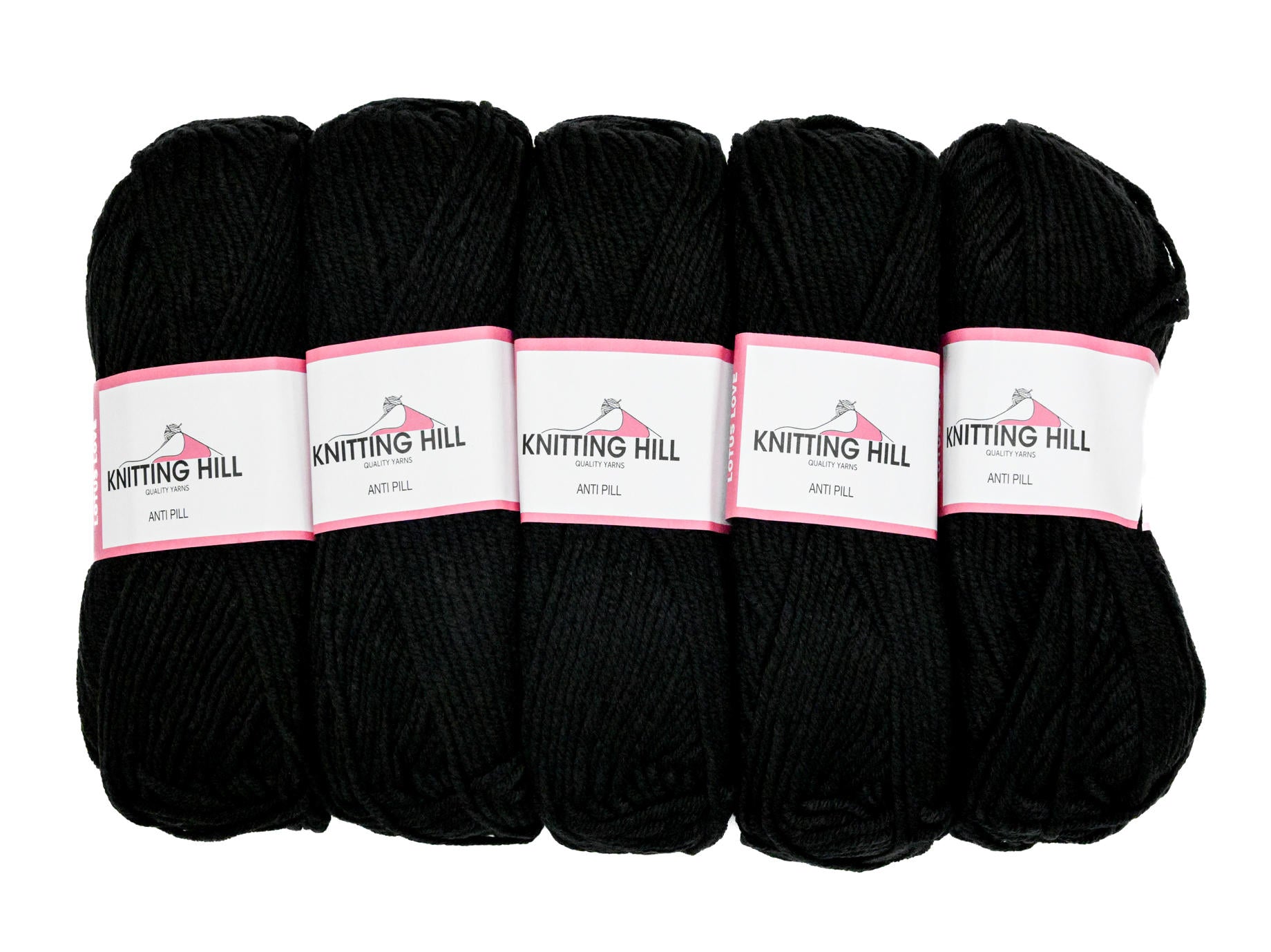 5pc 100G Knitting Hill Lotus Love Black
