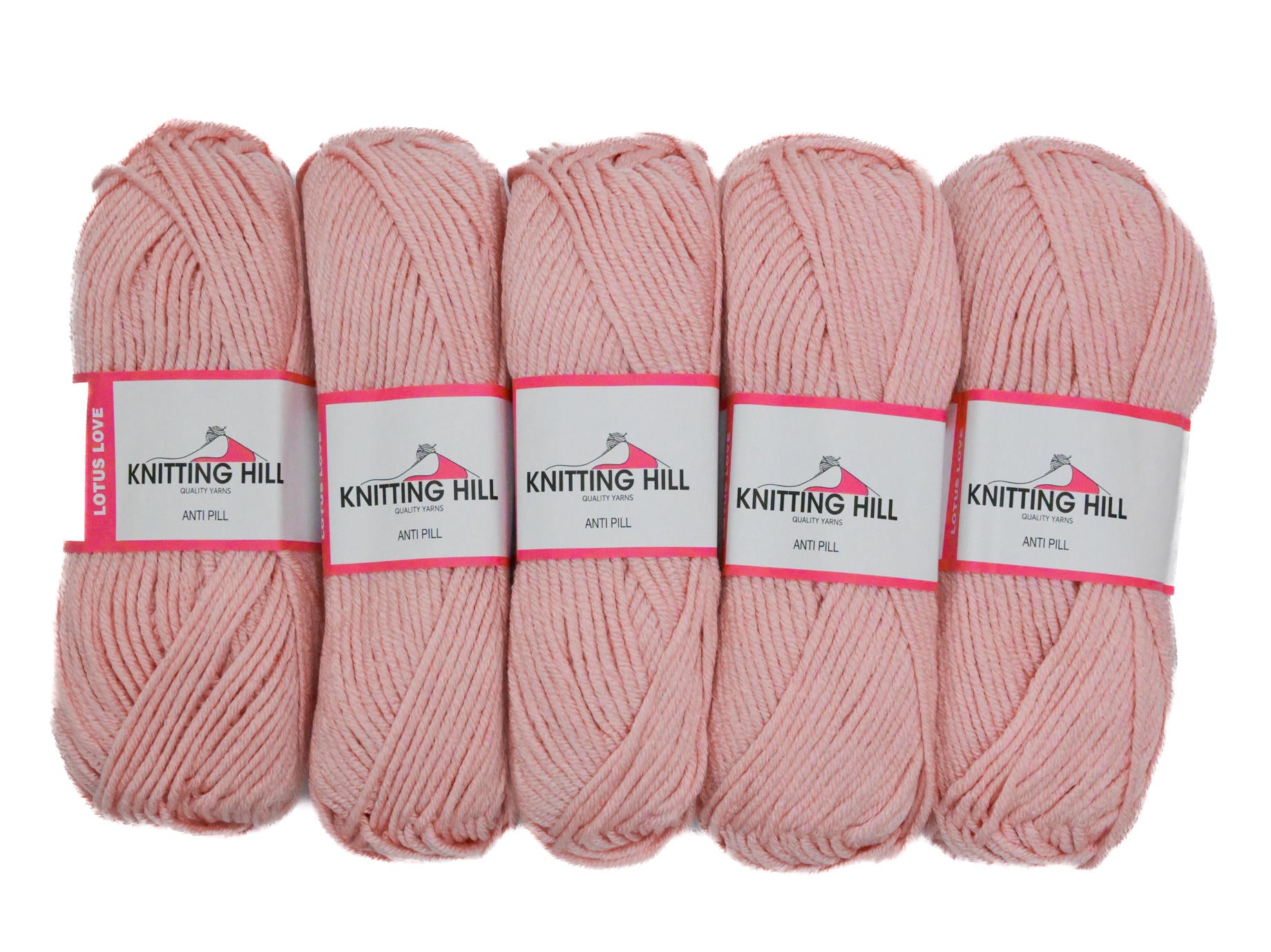 5pc 100G Knitting Hill Lotus Love Rose Pink