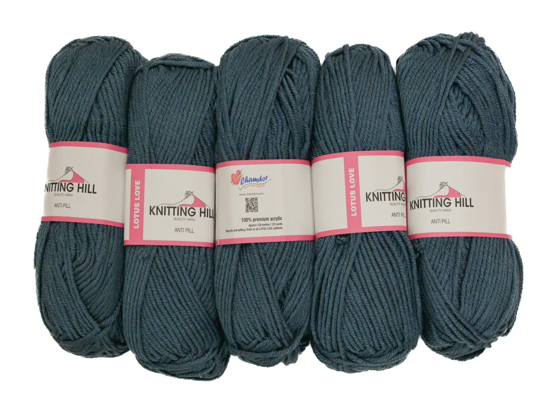 5pc 100G Knitting Hill Lotus Love Denim