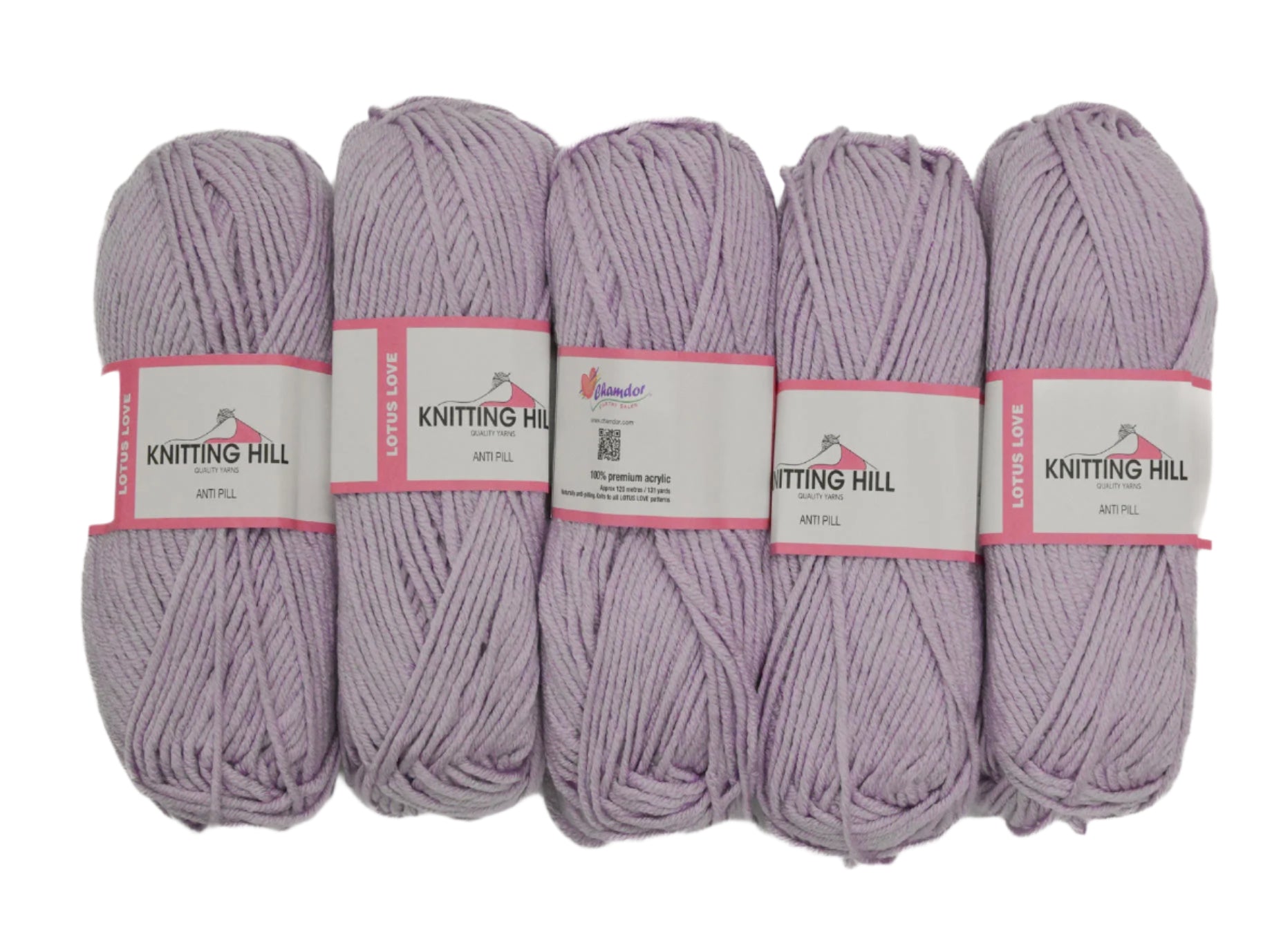 5pc 100G Knitting Hill Lotus Love Parma Violet