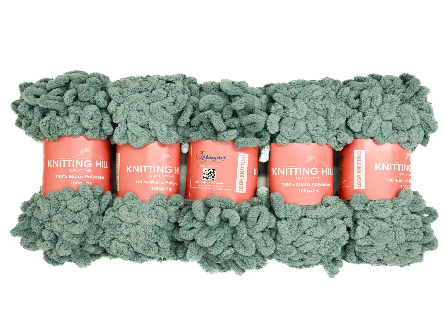 5pc 100g Loop Knitting Yarn Duck Egg