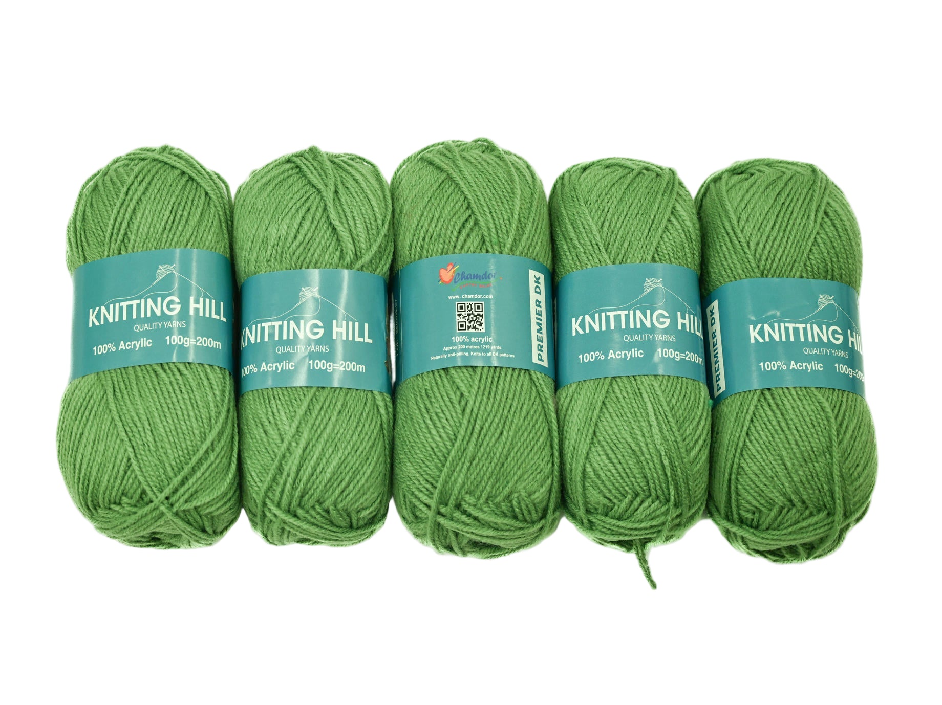 5pc 100g Knitting Hill Premier Double Knit Sage Green