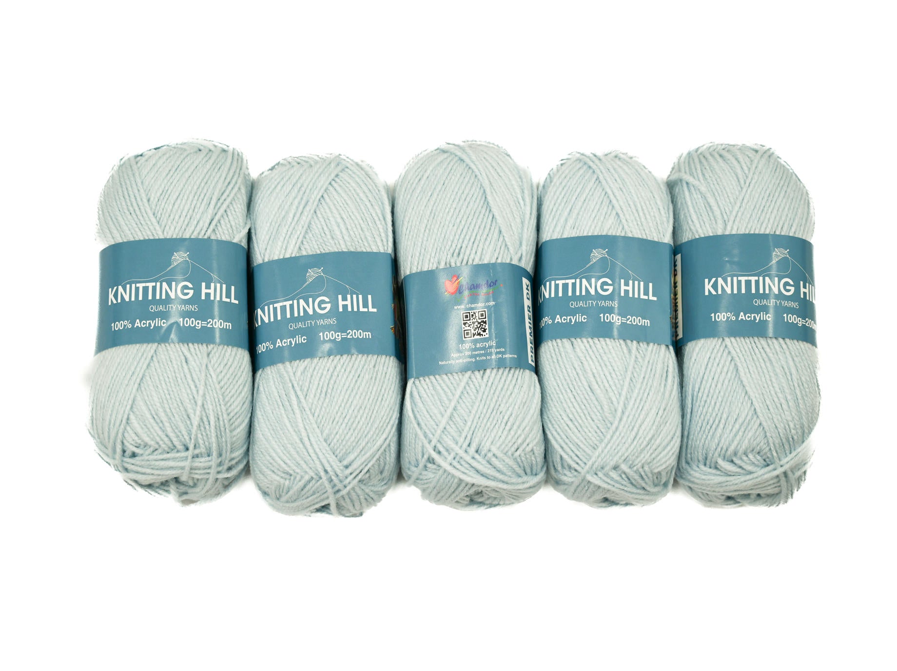 5pc 100g Knitting Hill Premier Double Knit Cloud Blue