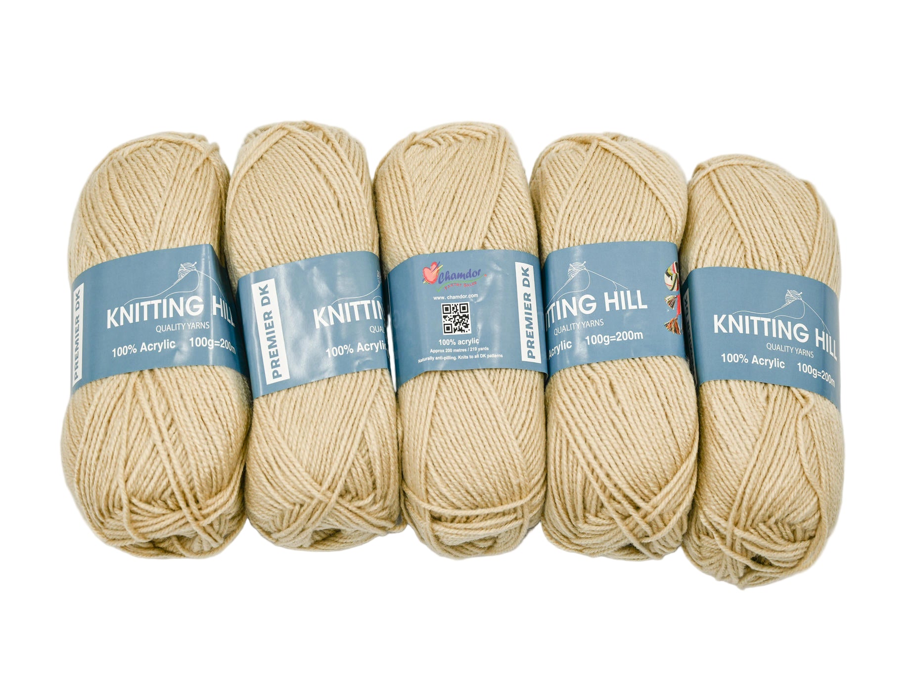 5pc 100g Knitting Hill Premier Double Knit Gravel