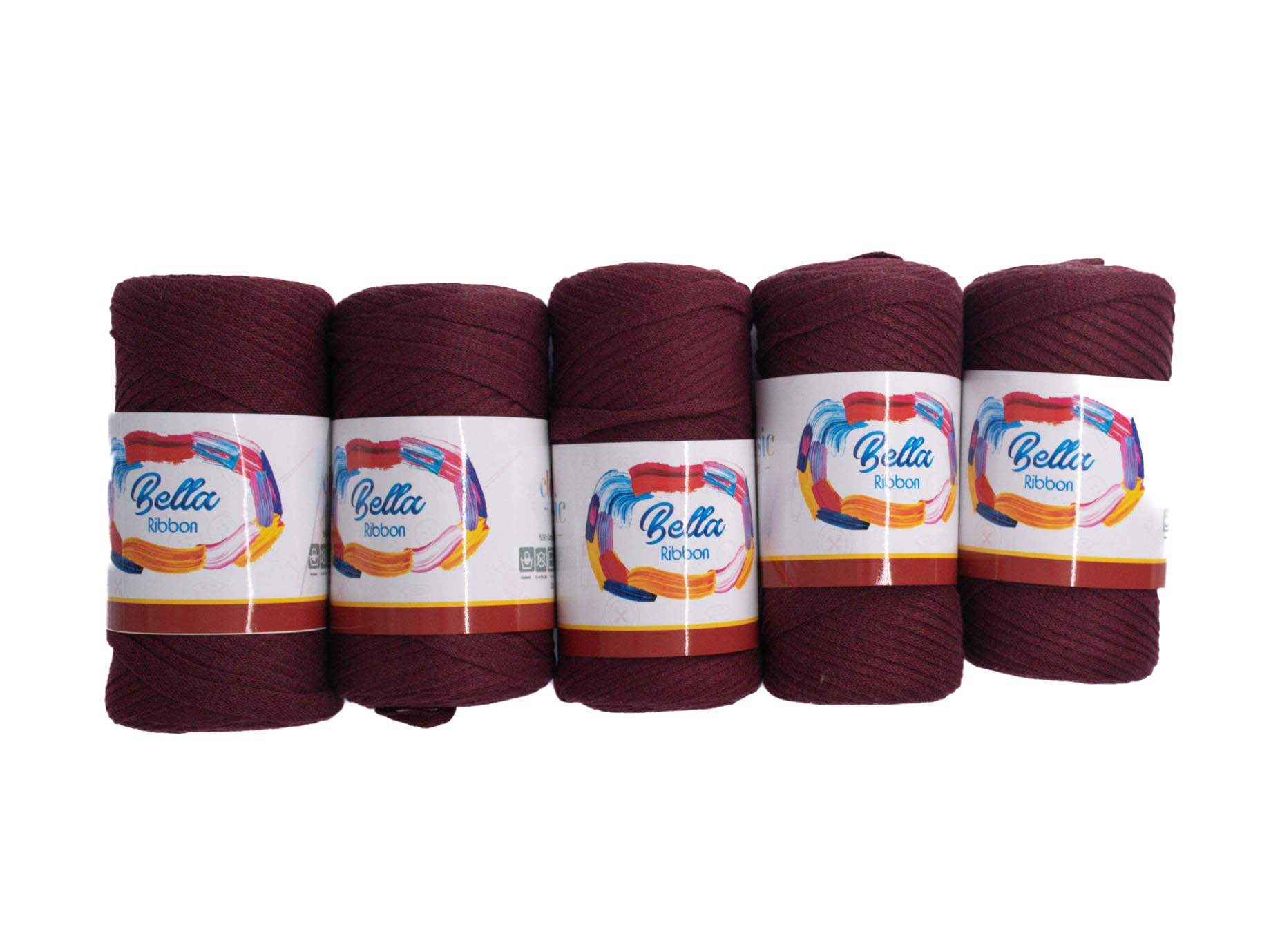200g 5PC Bella Ribbon Burgandy