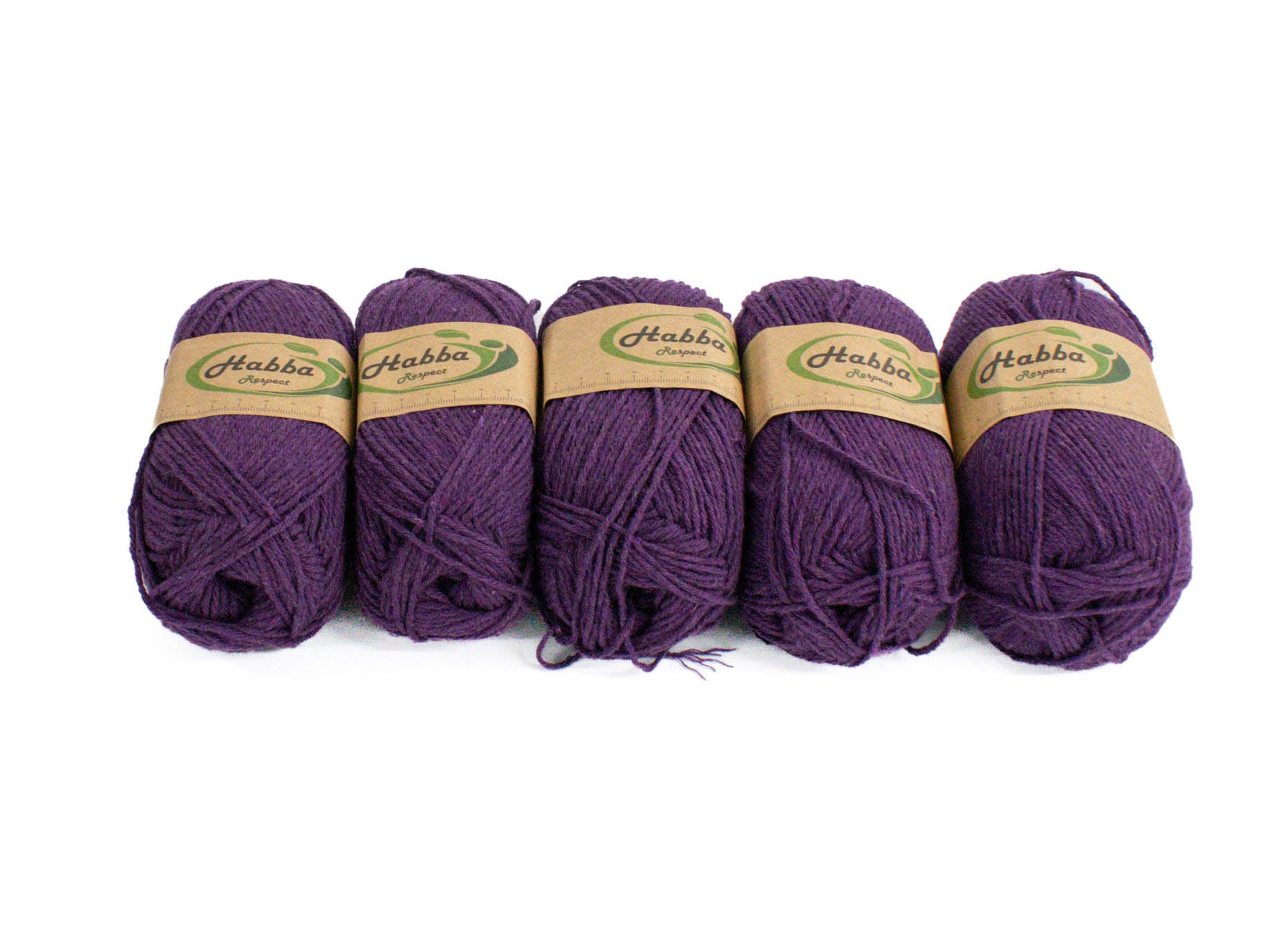 100G 5Pc Habba Wool Double Knit Purple