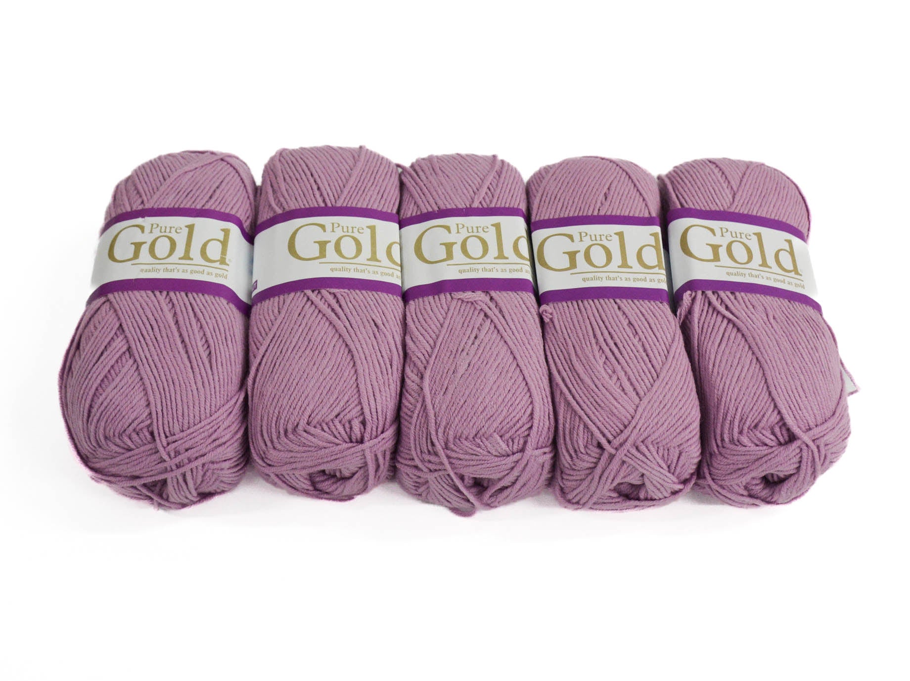 100G 5Pc Pure Gold Dk Amethyst
