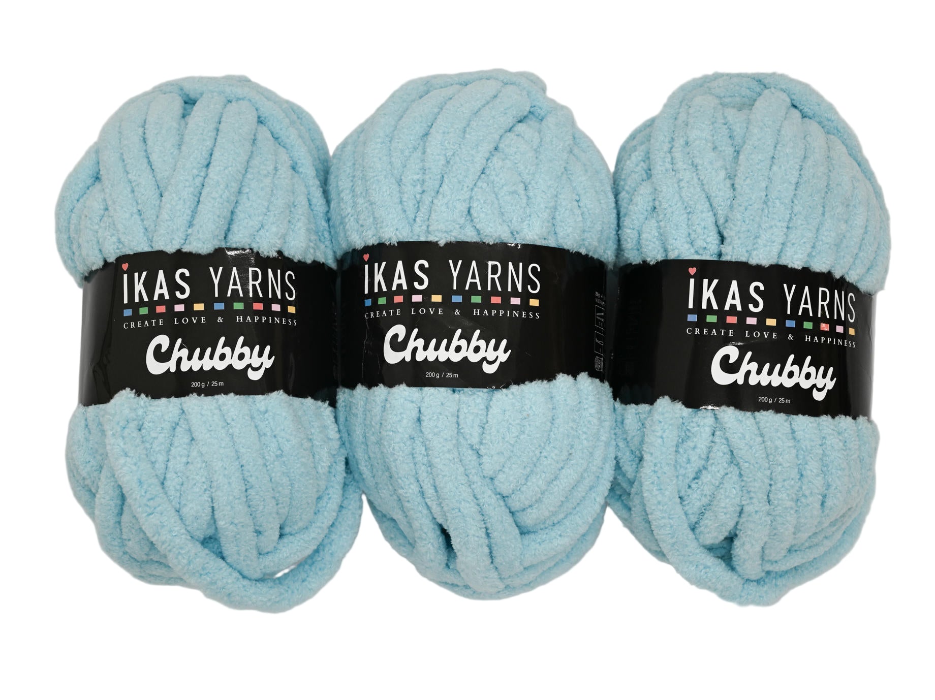 200g 3Pc Plain Chubby Blue