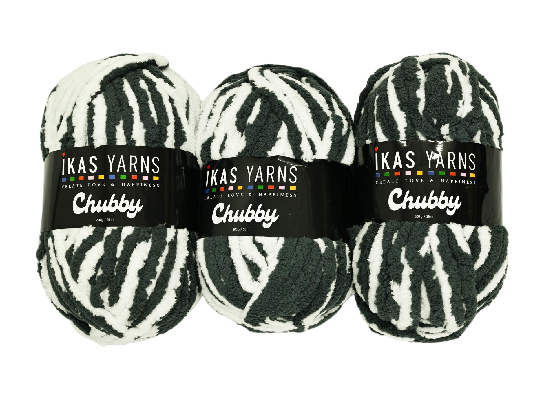 200g 3Pc Print Chubby White & Indigo