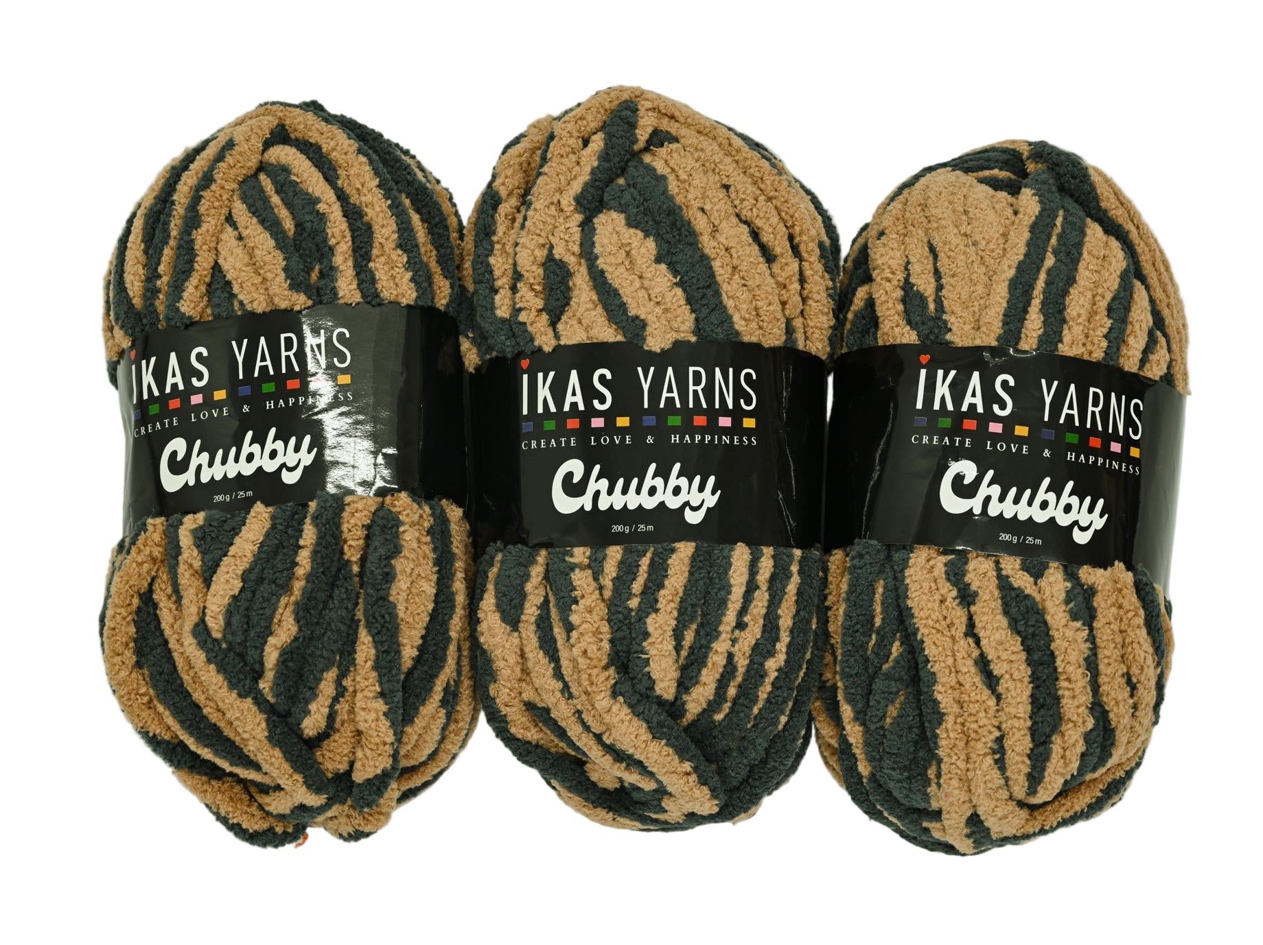 200g 3Pc Print Chubby Denim & Light Coffee