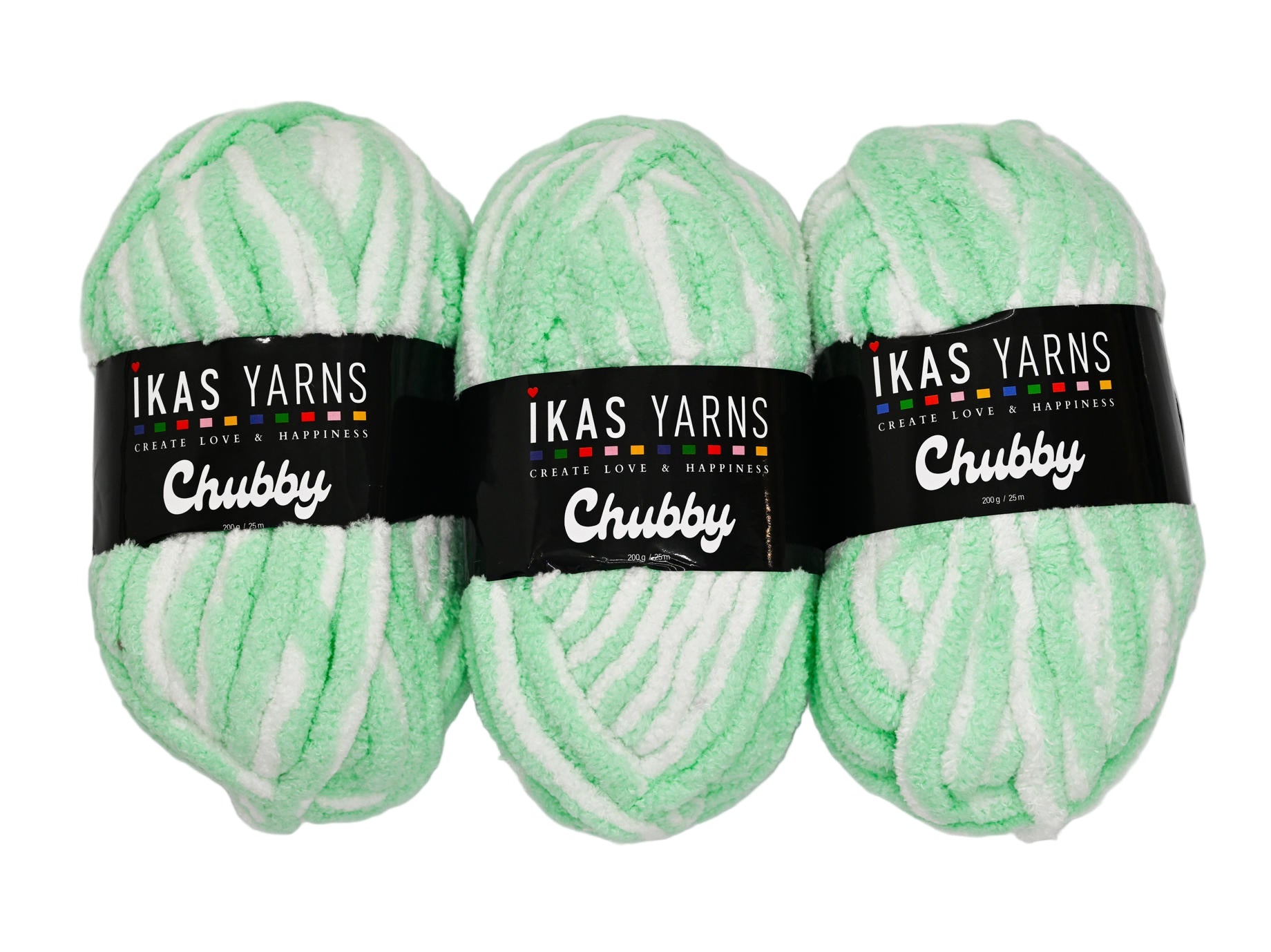 200g 3Pc Print Chubby White & Mint