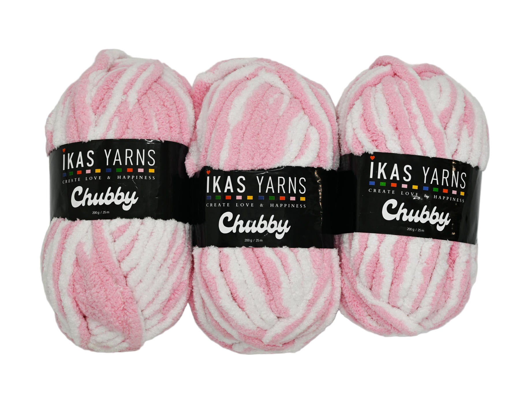 200g 3Pc Print Chubby White & Pink