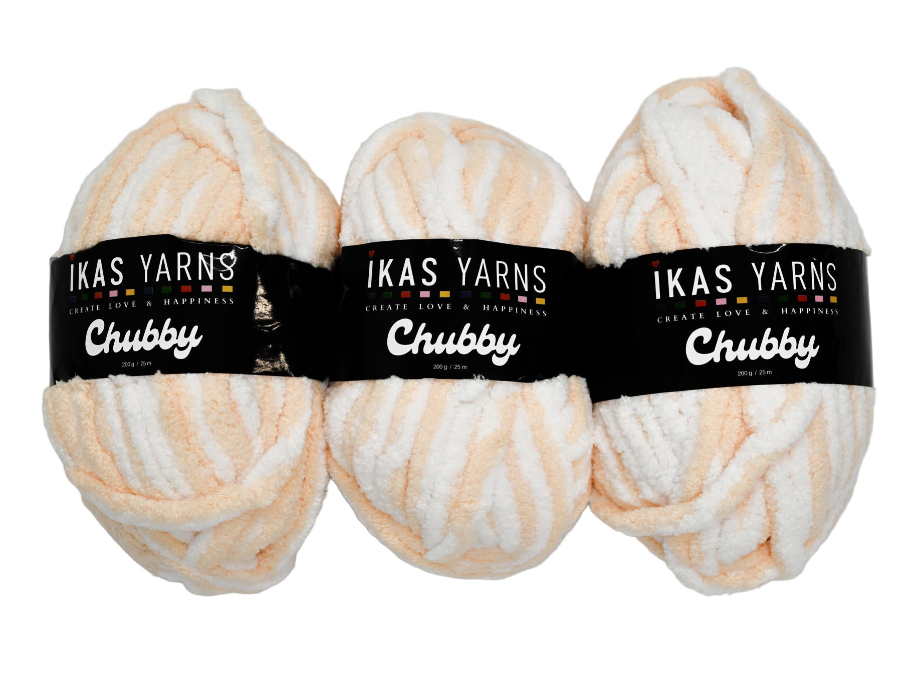 200g 3Pc Print Chubby White & Peach
