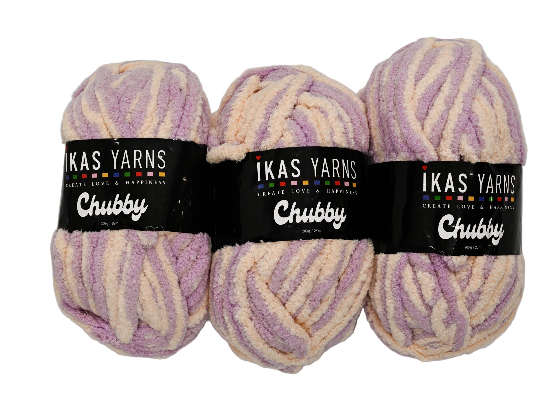 200g 3Pc Print Chubby Peach & Lilac