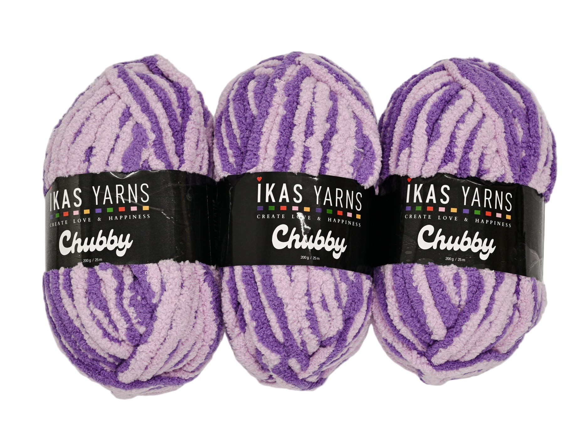 200g 3Pc Print Chubby Lilac & Purple