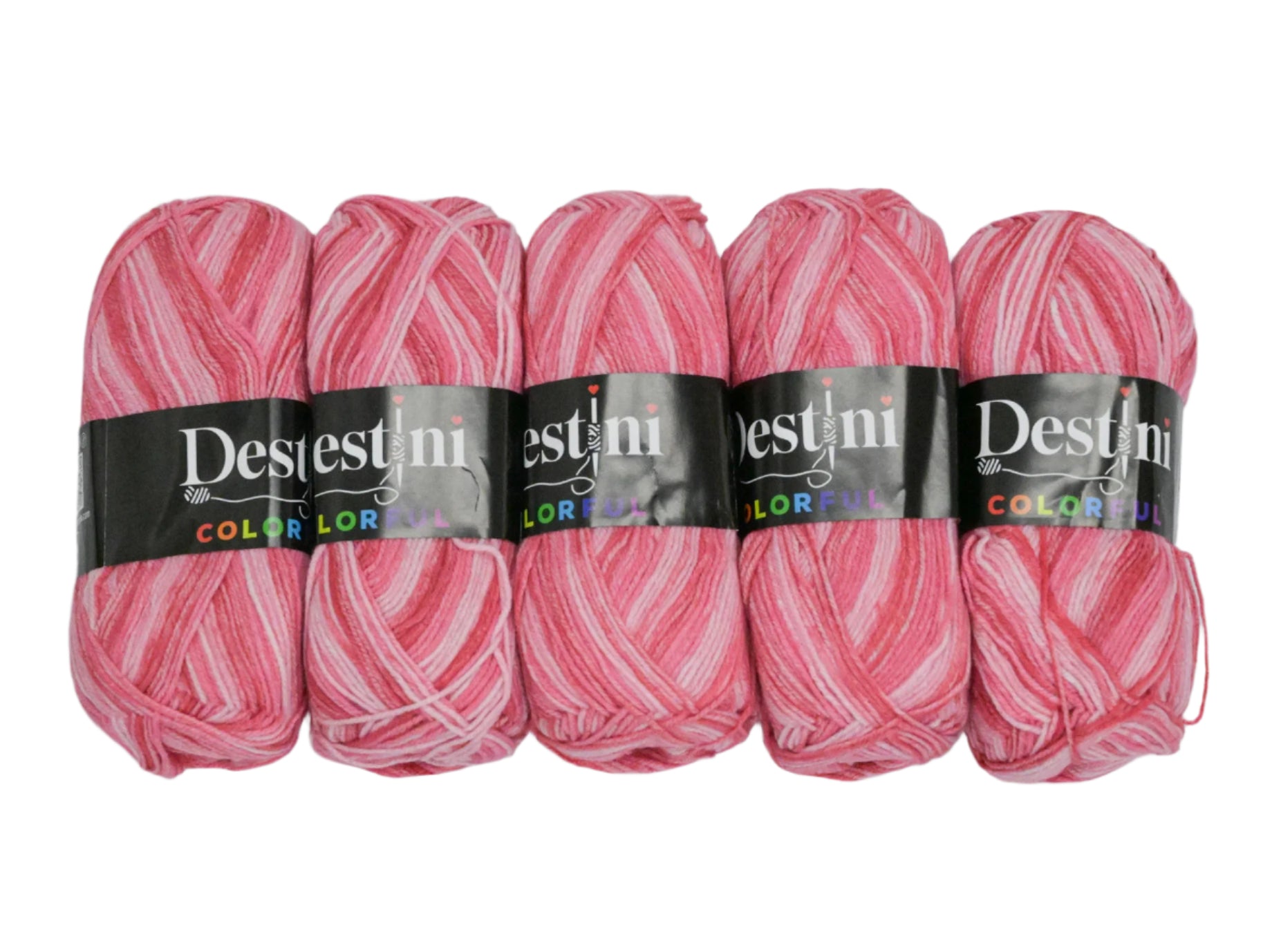 100g 5pc Destini Double Knit Colourful