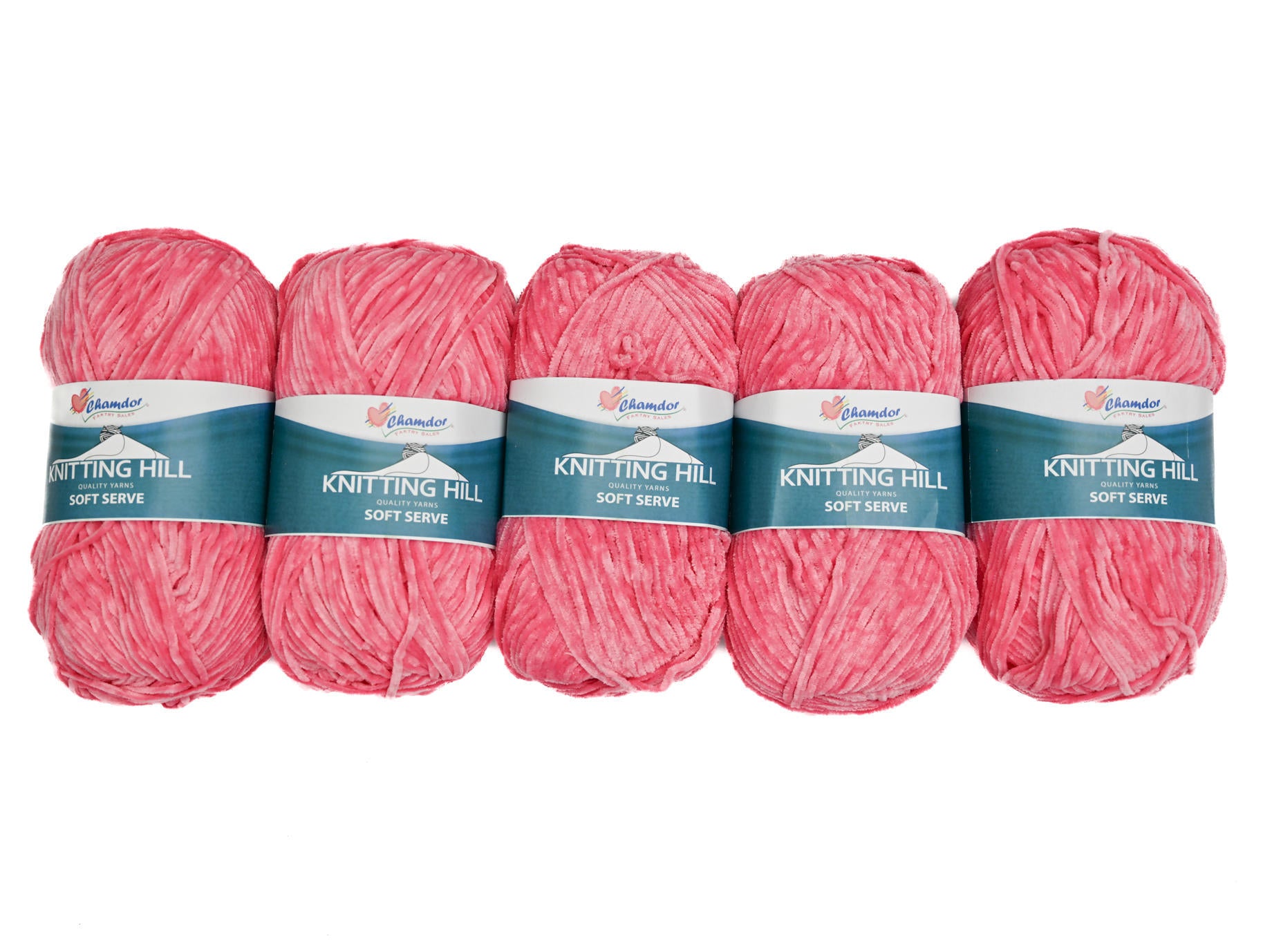 5pc 100g Knitting Hill Soft Serve Coral Pink