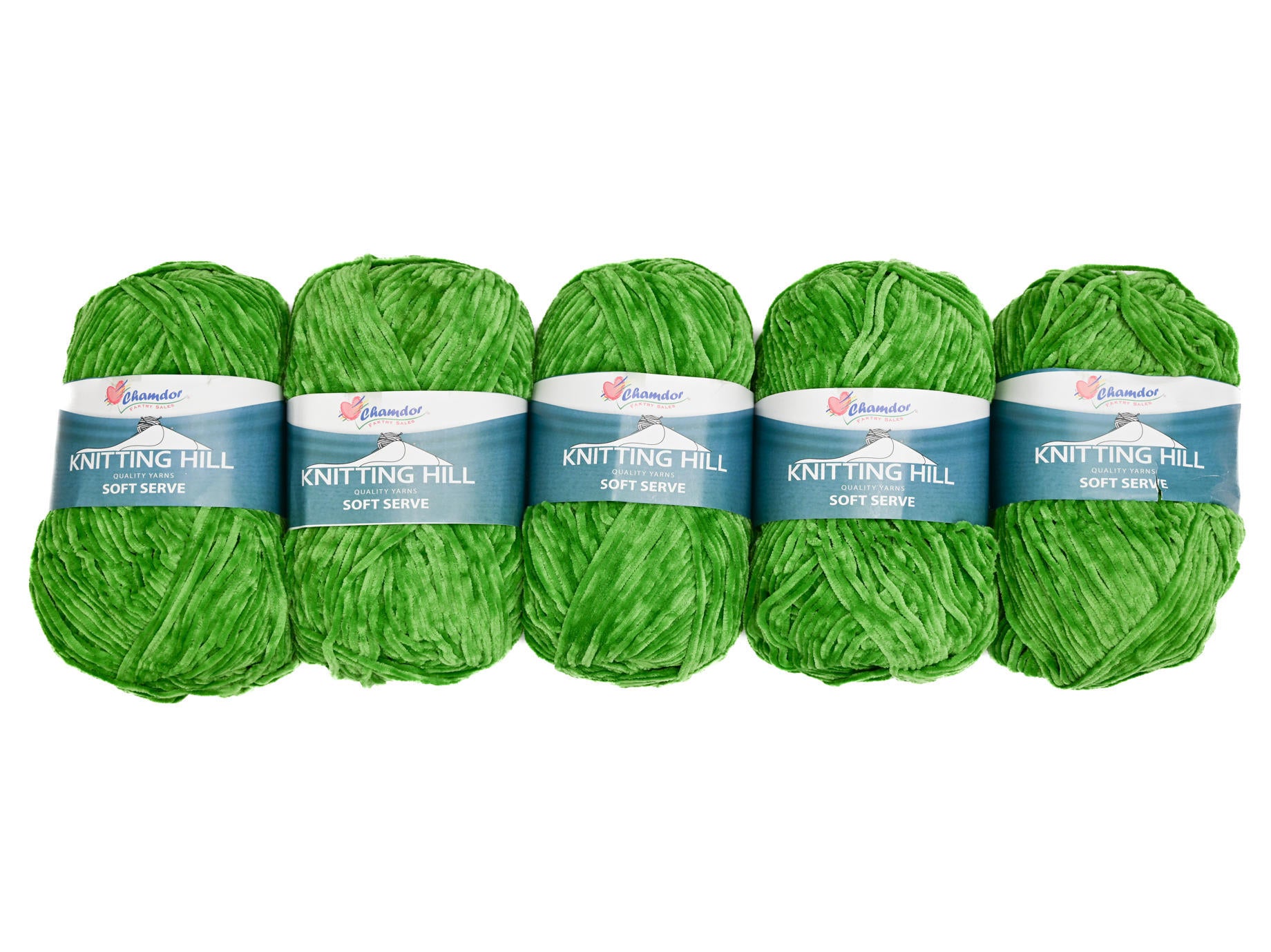 5pc 100g Knitting Hill Soft Serve Green