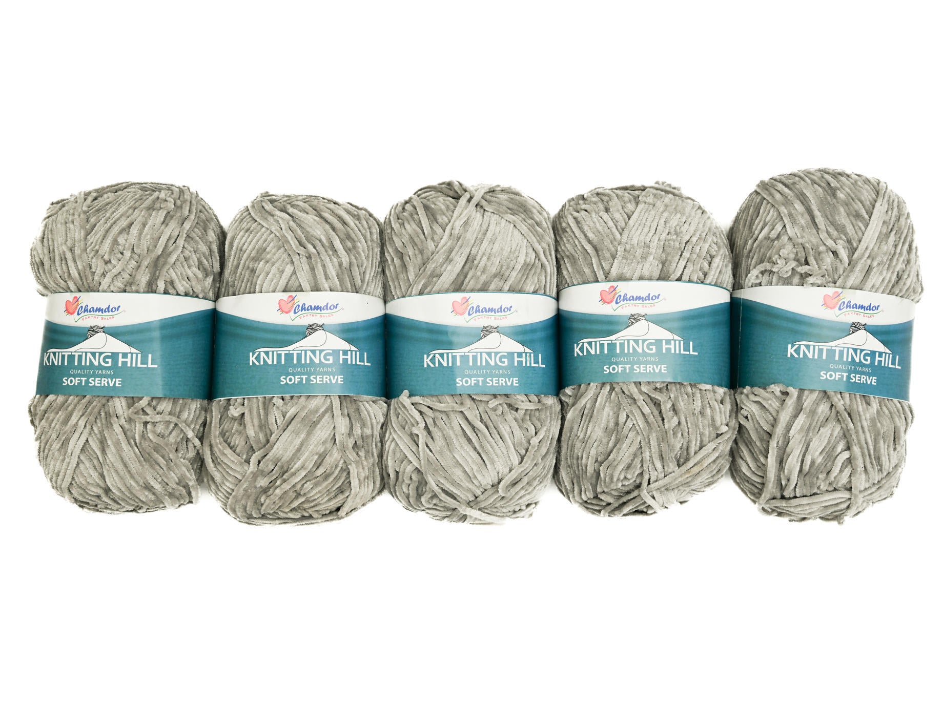 5pc 100g Knitting Hill Soft Serve Dark Grey