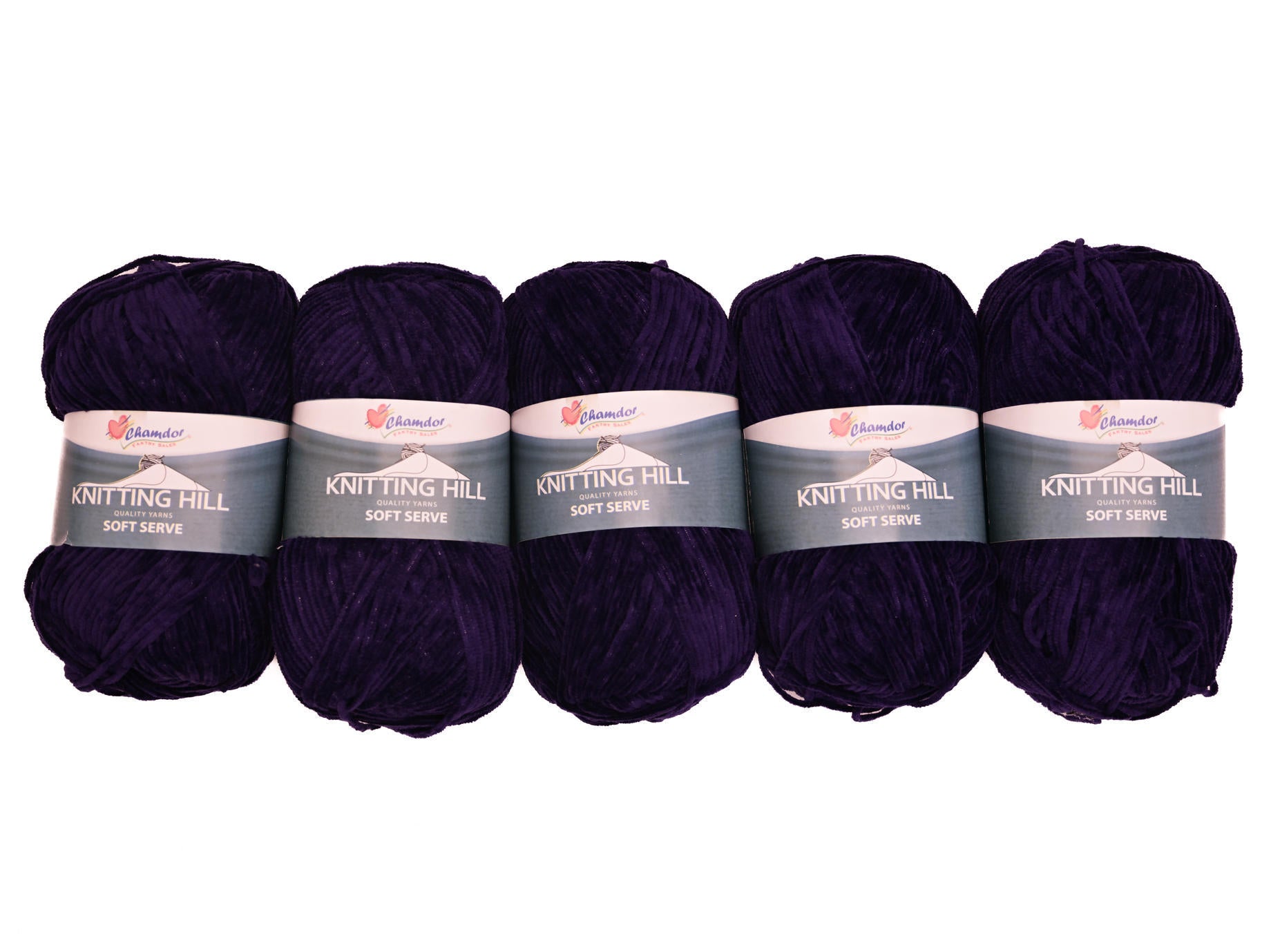 5pc 100g Knitting Hill Soft Serve Purple