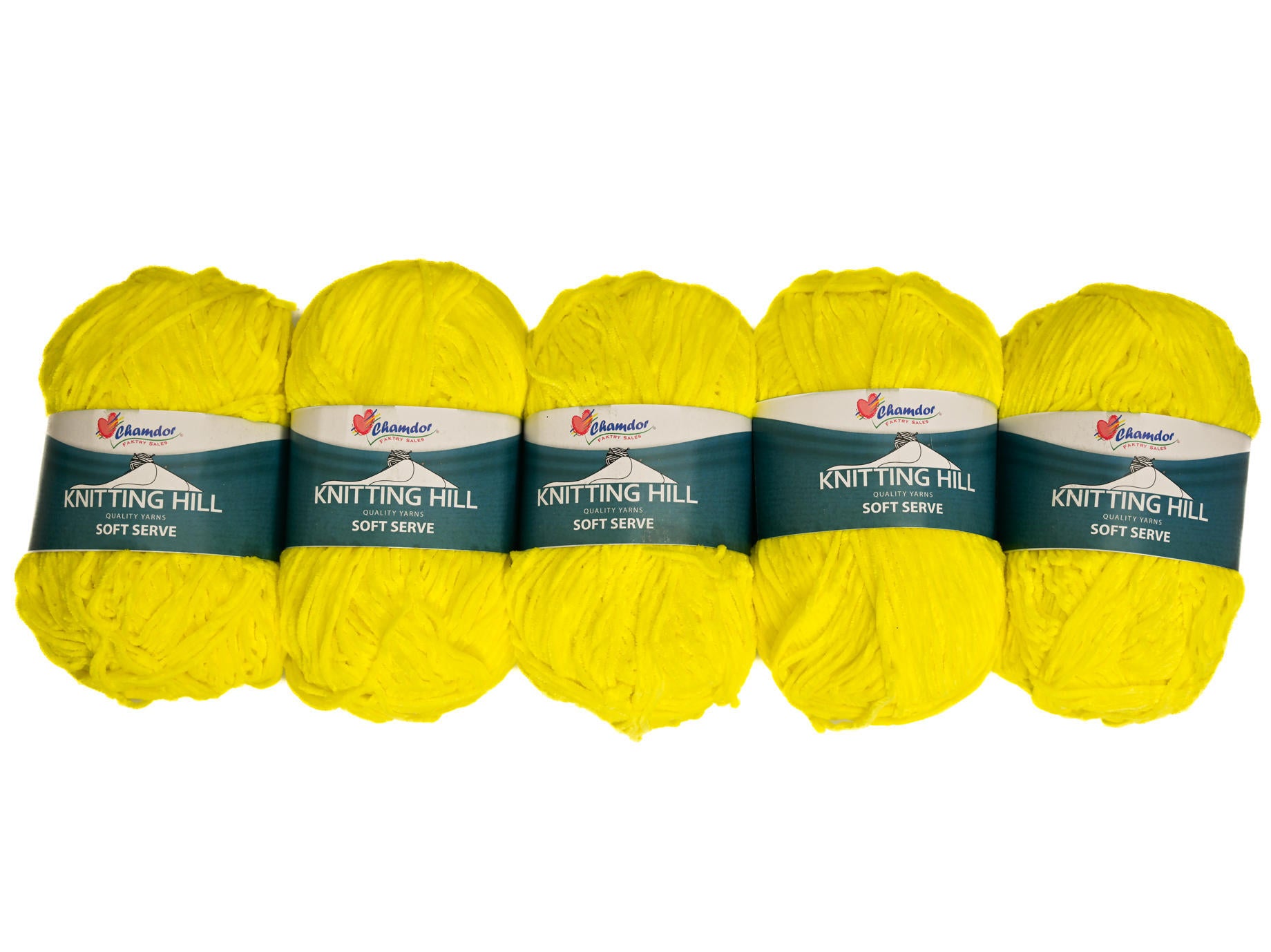 5pc 100g Knitting Hill Soft Serve Yellow