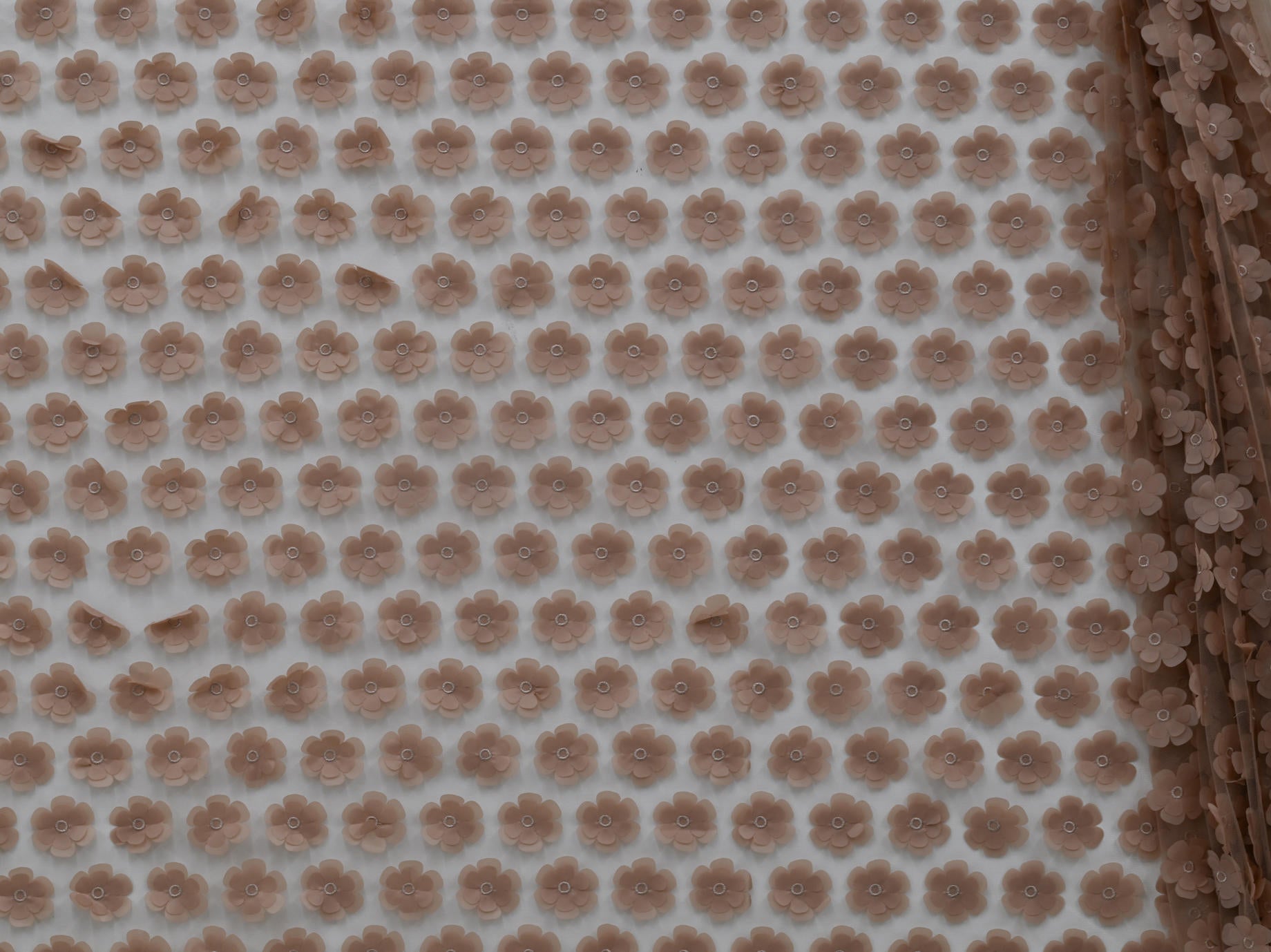 130cm Laser Cut 3D Flower Embroidery Tulle BF637-10