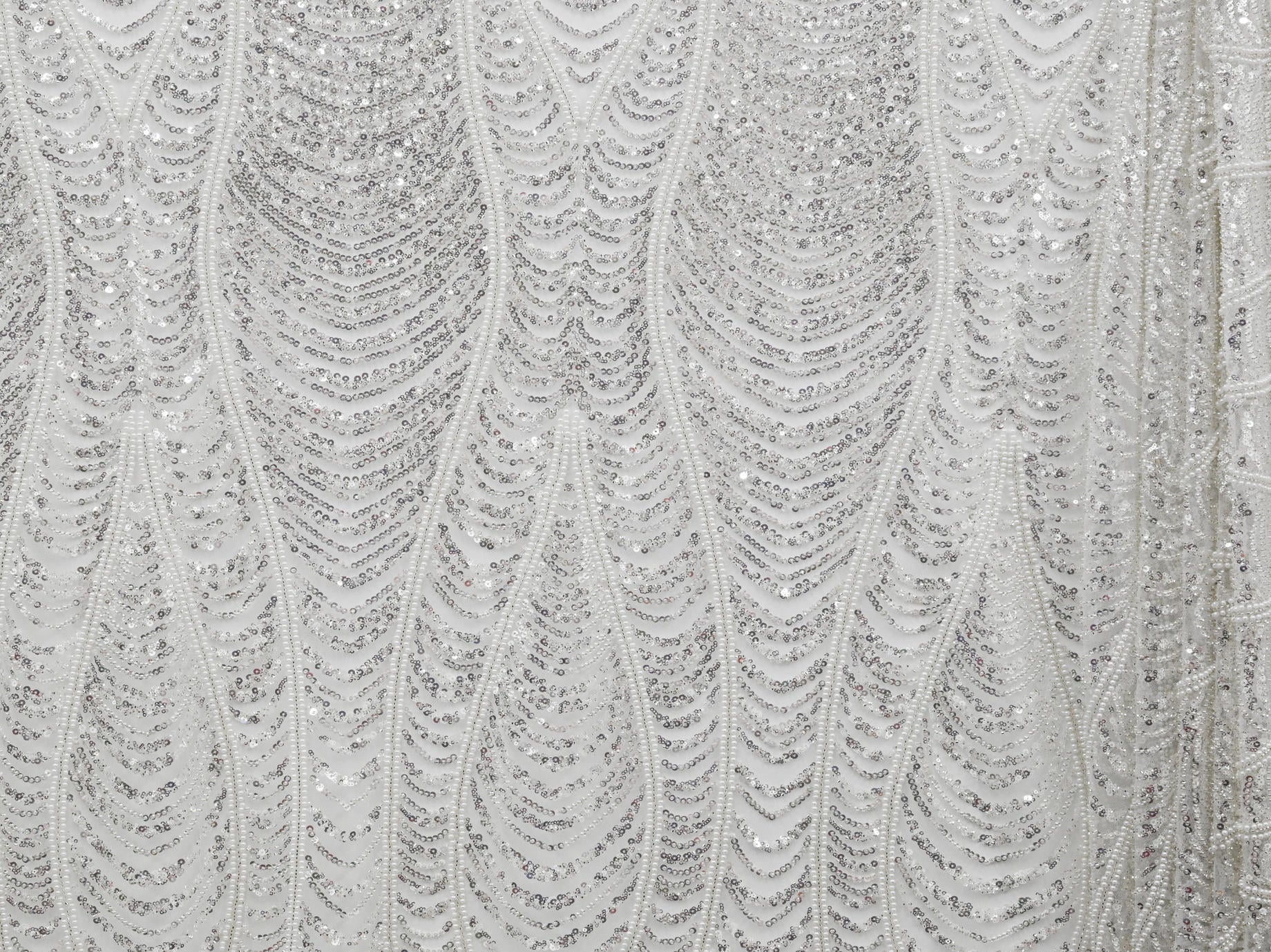 130cm Mila Beaded Sequins Tulle BF698-1