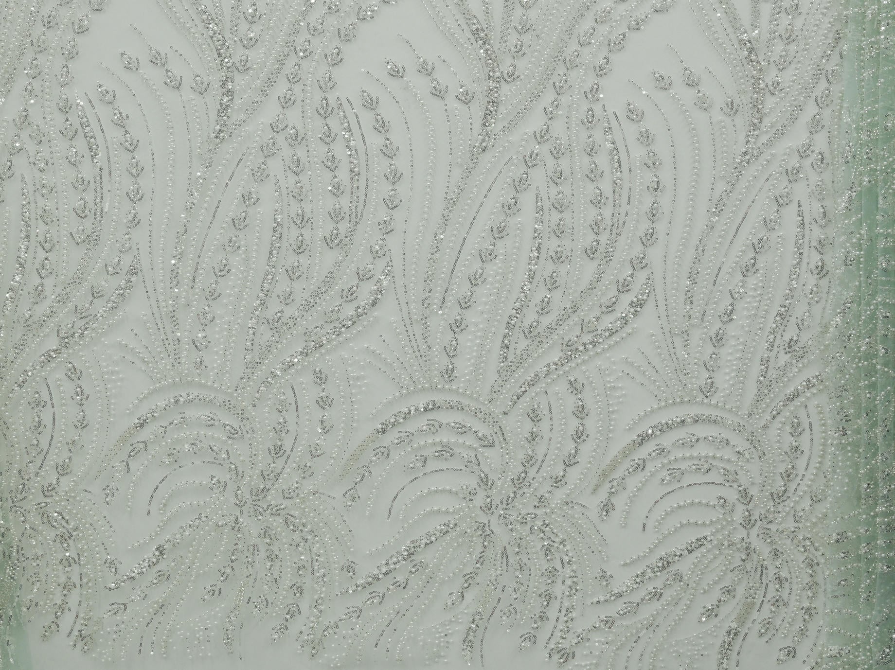 130cm Alma Beaded Sequins Tulle BF701-5