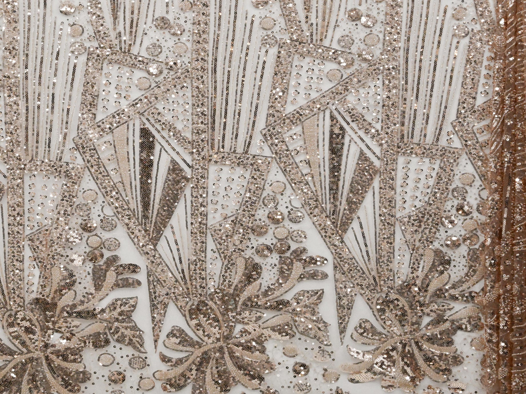 130cm Dazzling Beaded Sequins Tulle BF716-9
