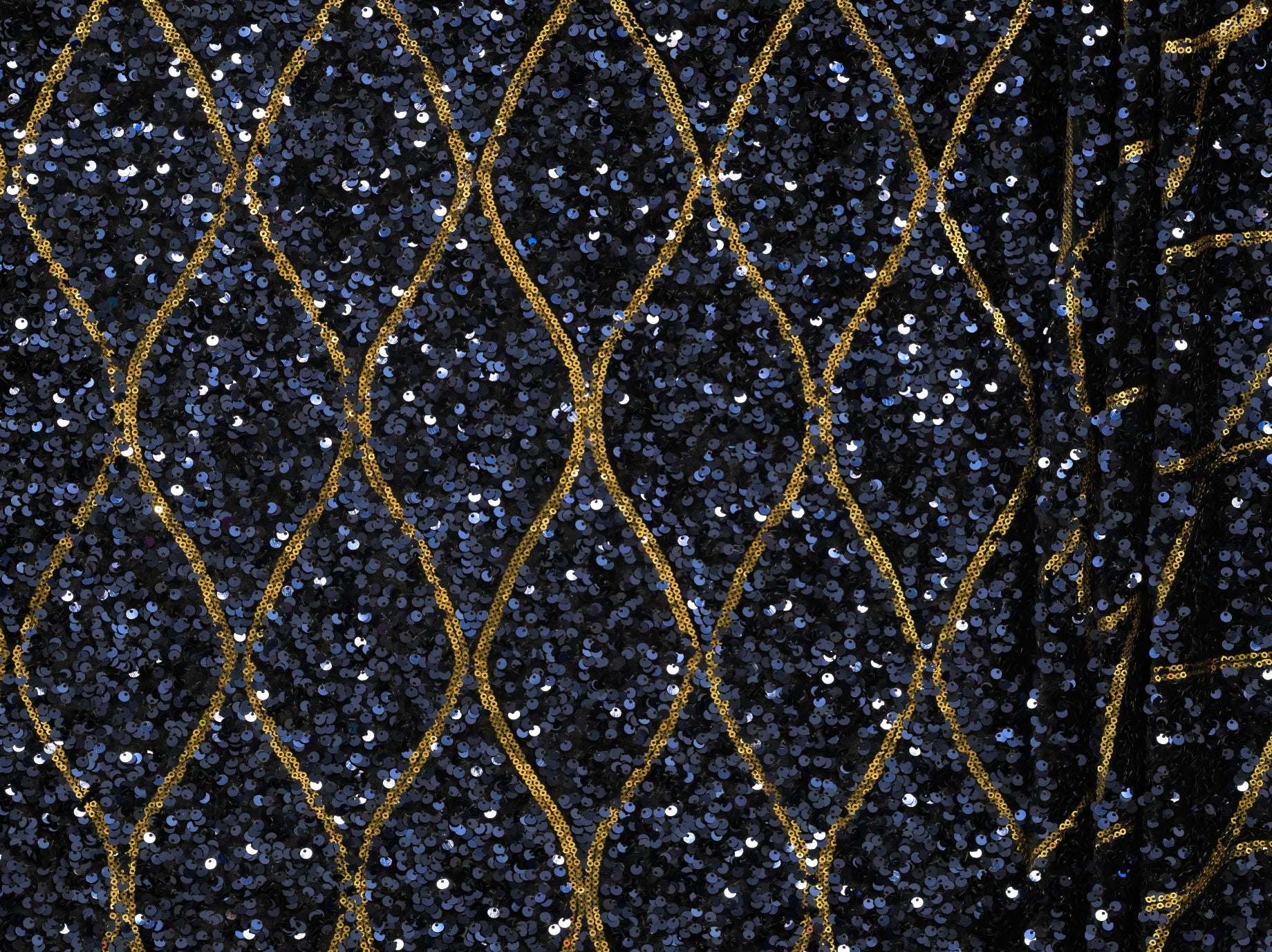 130cm Teardrop Full Sequins Velvet BF731-7