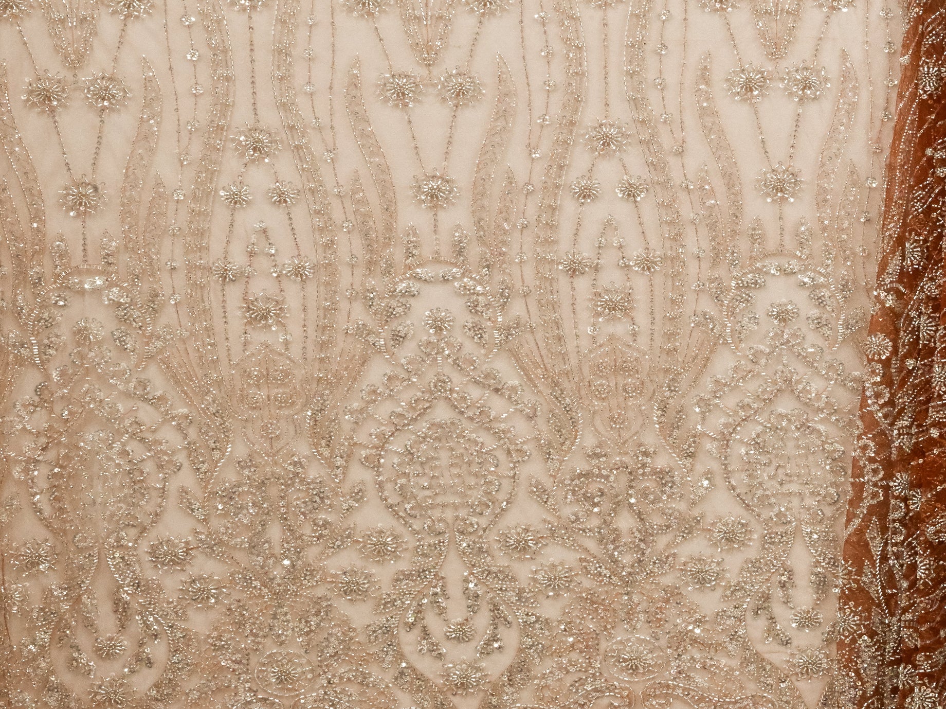 130cm Luxurious Beaded Sequins Tulle BF743-4