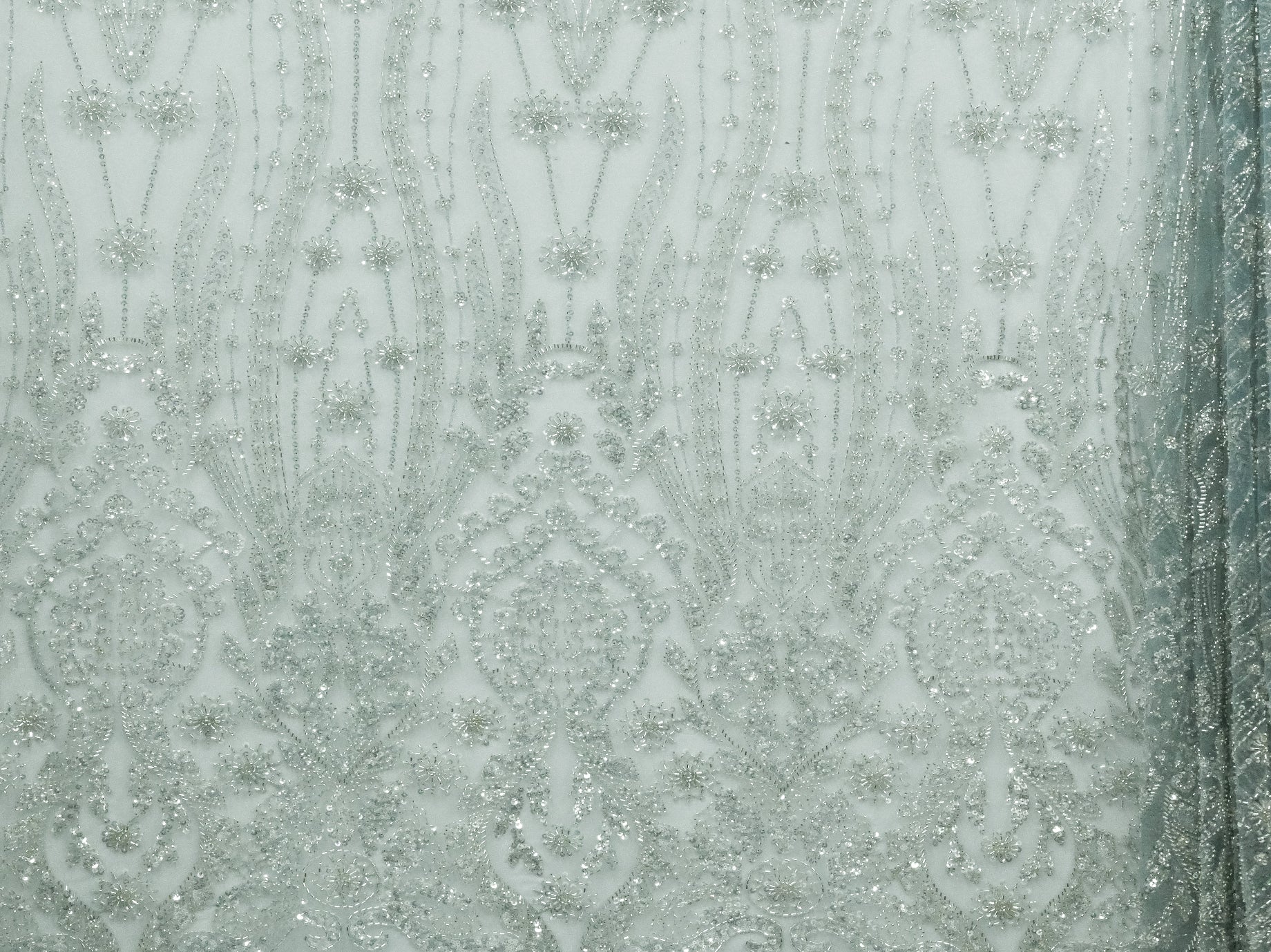 130cm Luxurious Beaded Sequins Tulle BF743-7