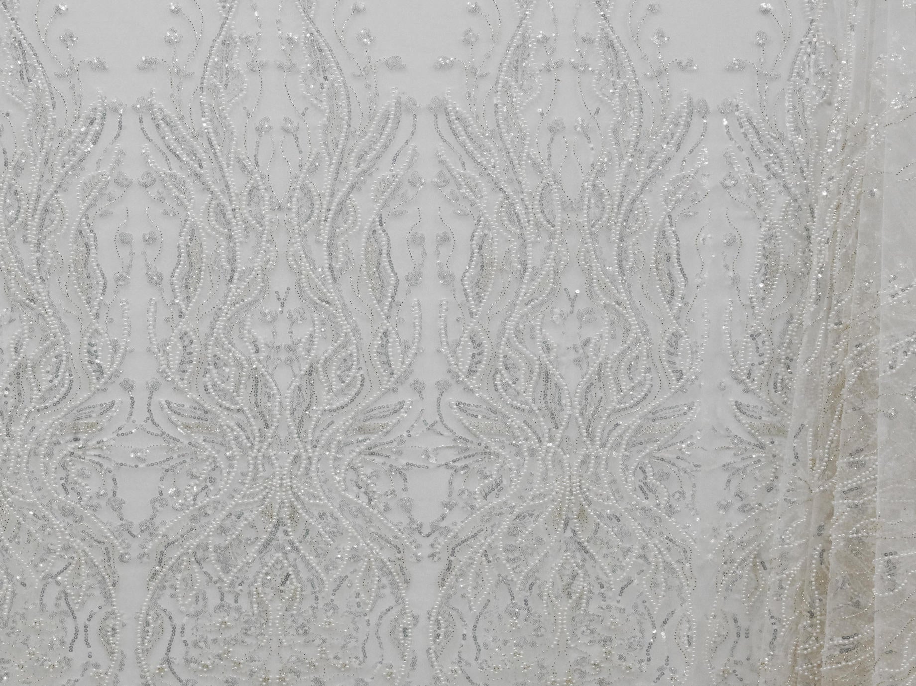 130cm Devine Beaded Sequins Tulle BF745-2