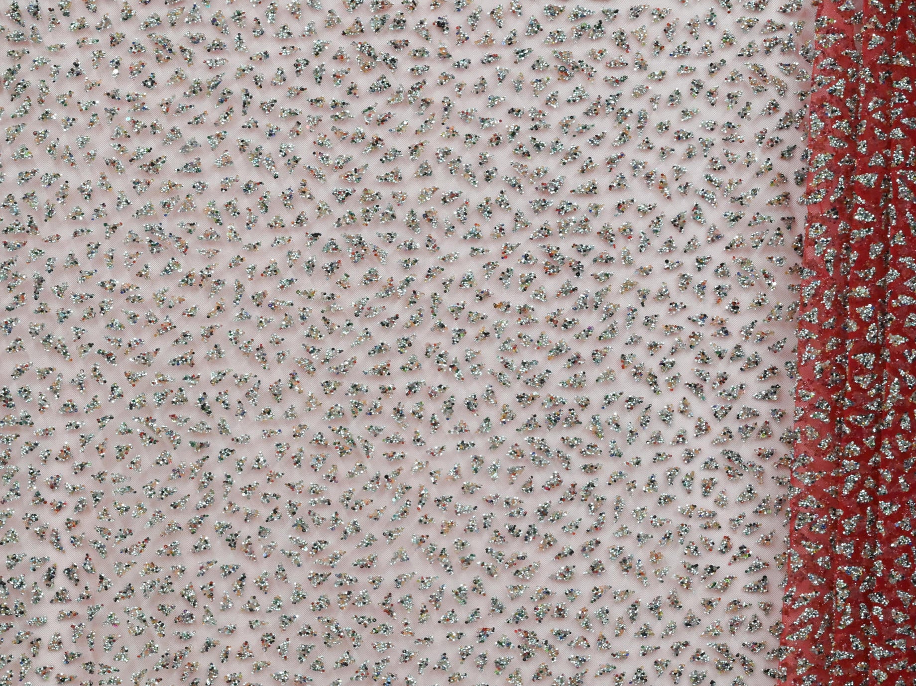 140cm Mila Glitter Stone Tulle BF756-6
