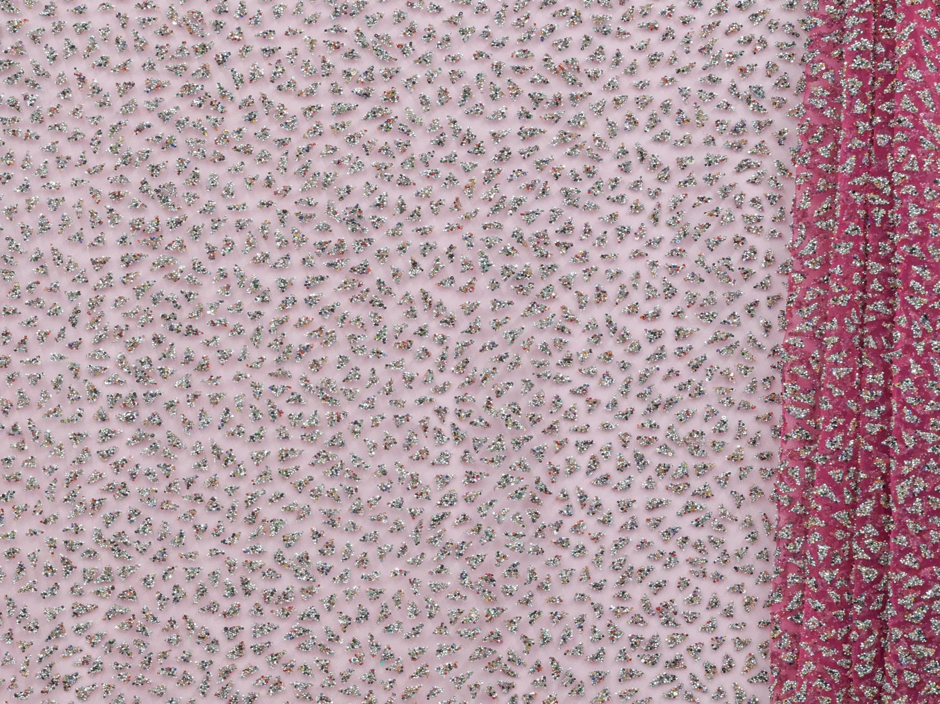 140cm Mila Glitter Stone Tulle BF756-7