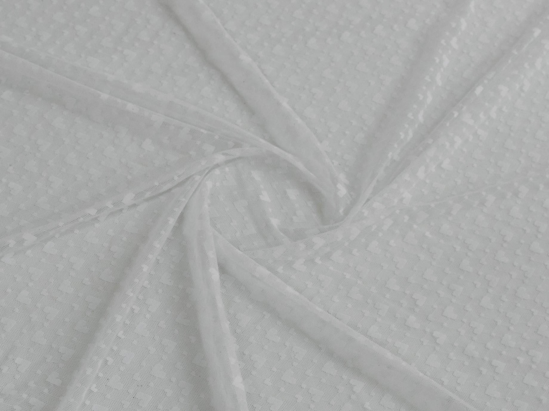 150cm Jacquard Nylon Heart Mesh DR1911-1