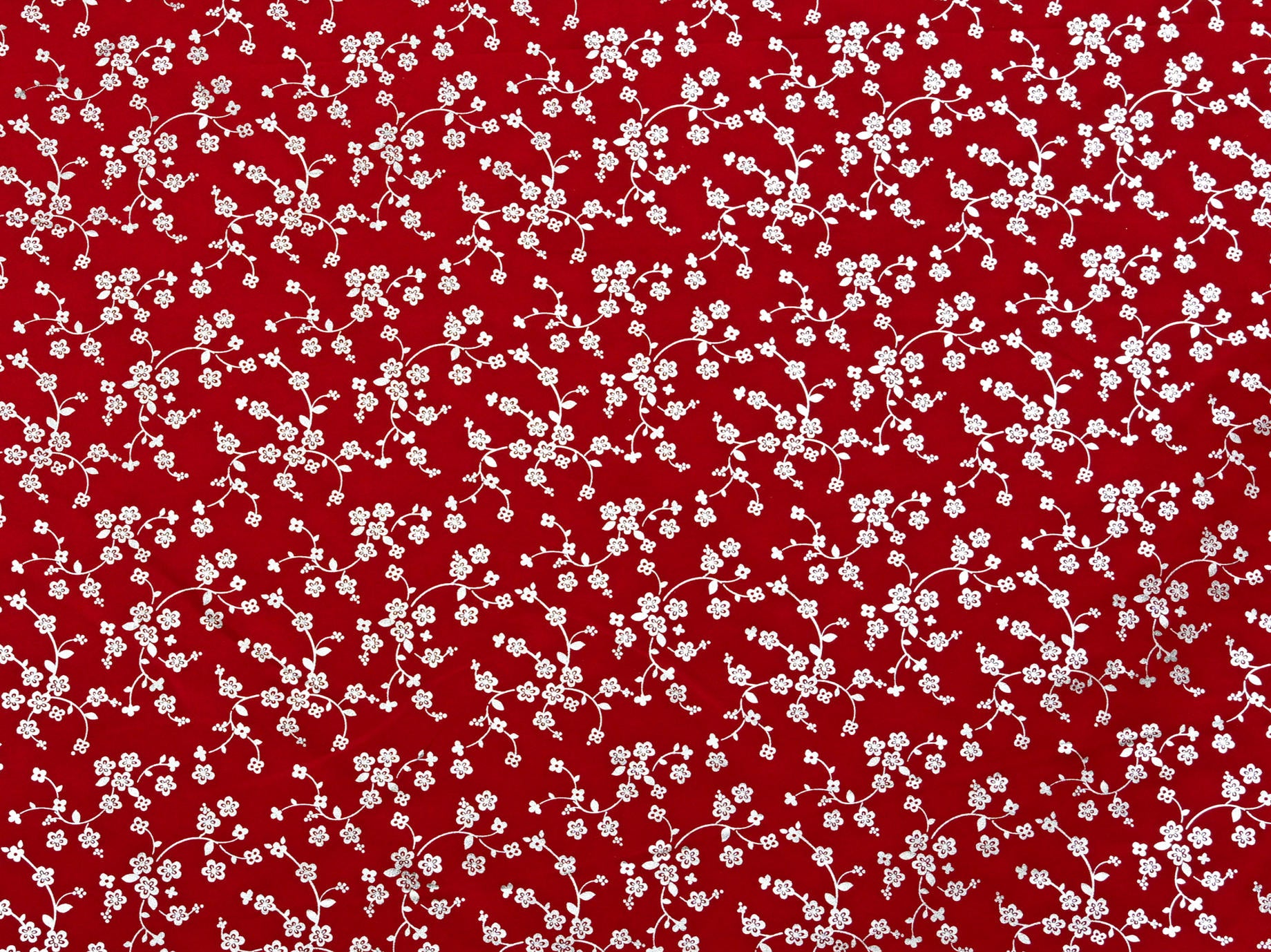 150cm Foil Flower Print Duchess Satin DR2567-11