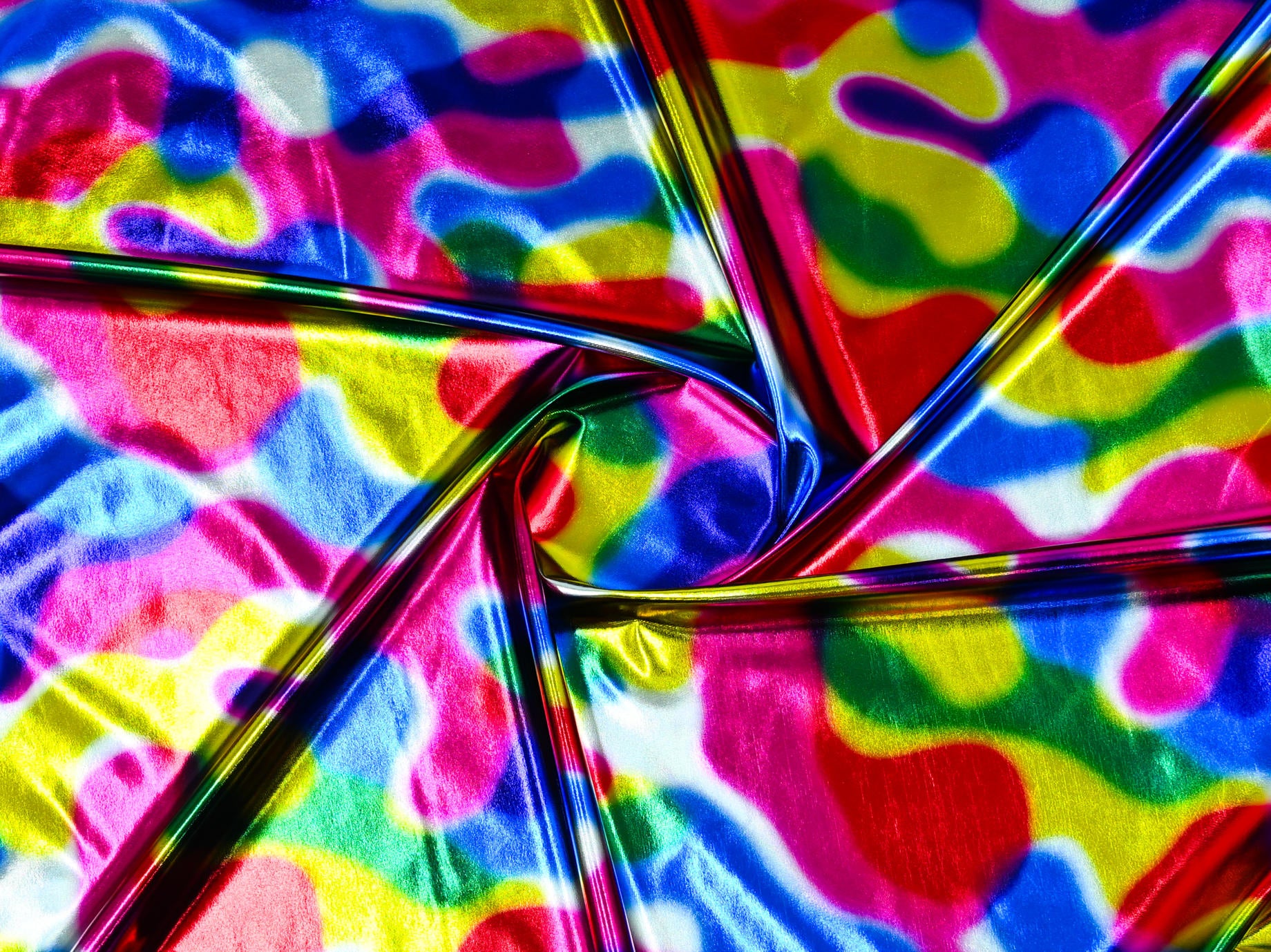 150cm Rainbow Foil Spandex DR2651-1