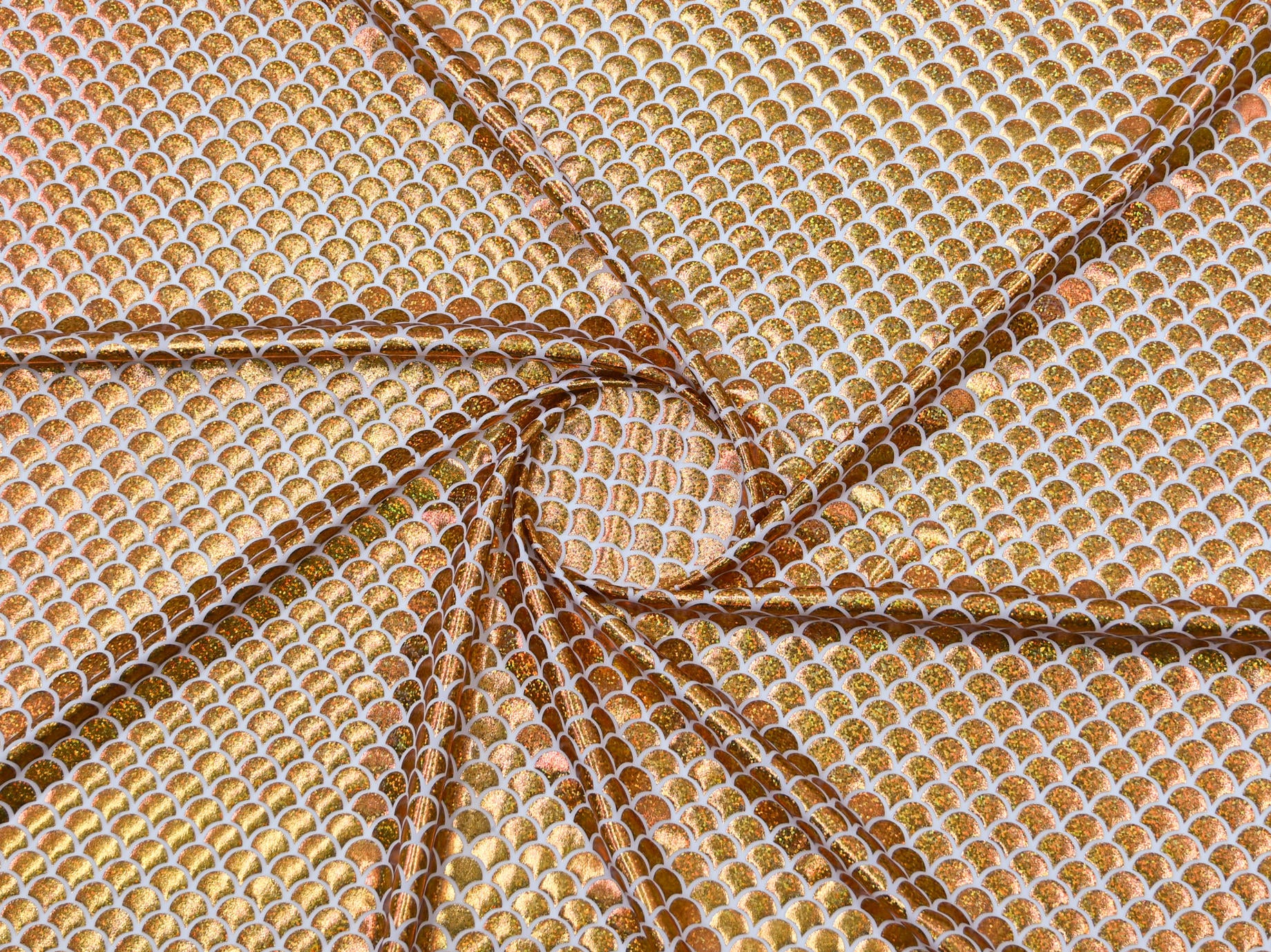 150cm Mermaid Scale Foil Spandex DR2652-1