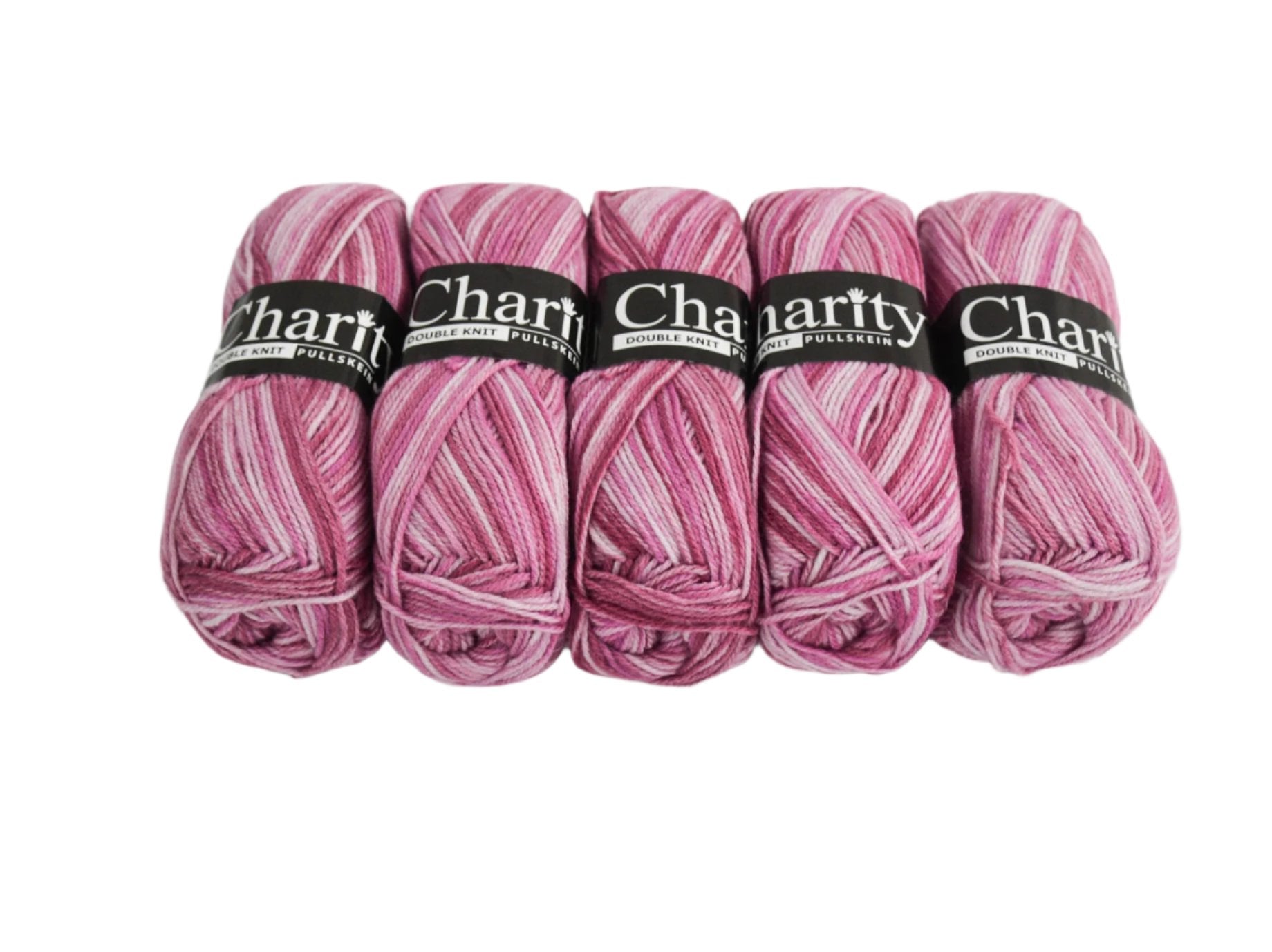 100G 5Pc Charity Print Pullskein  Frosted Pink