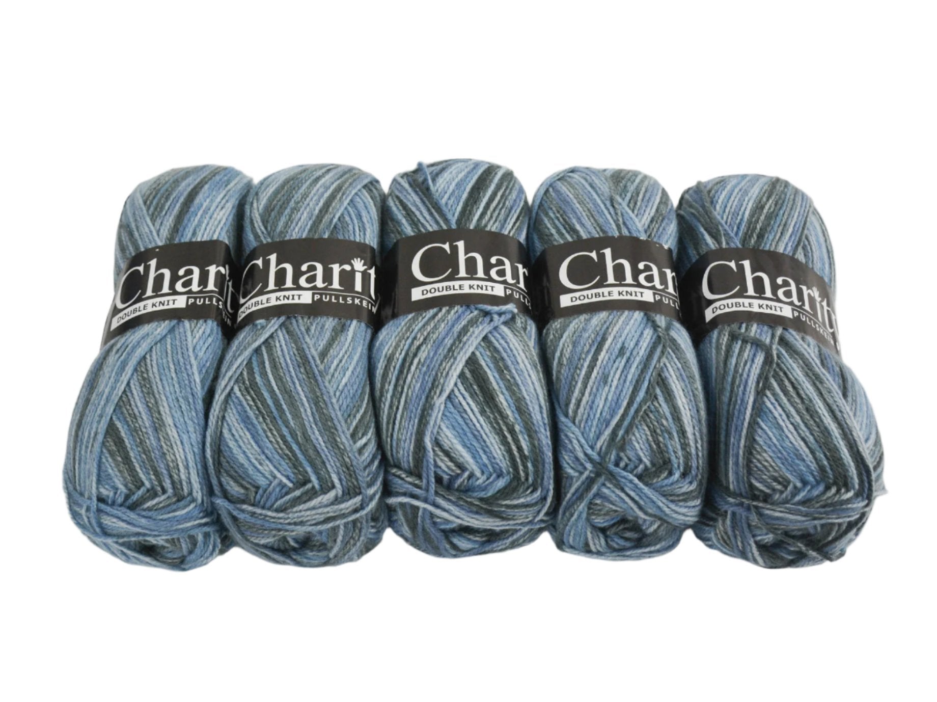 100G 5Pc Charity Print Pullskein Blue Fin