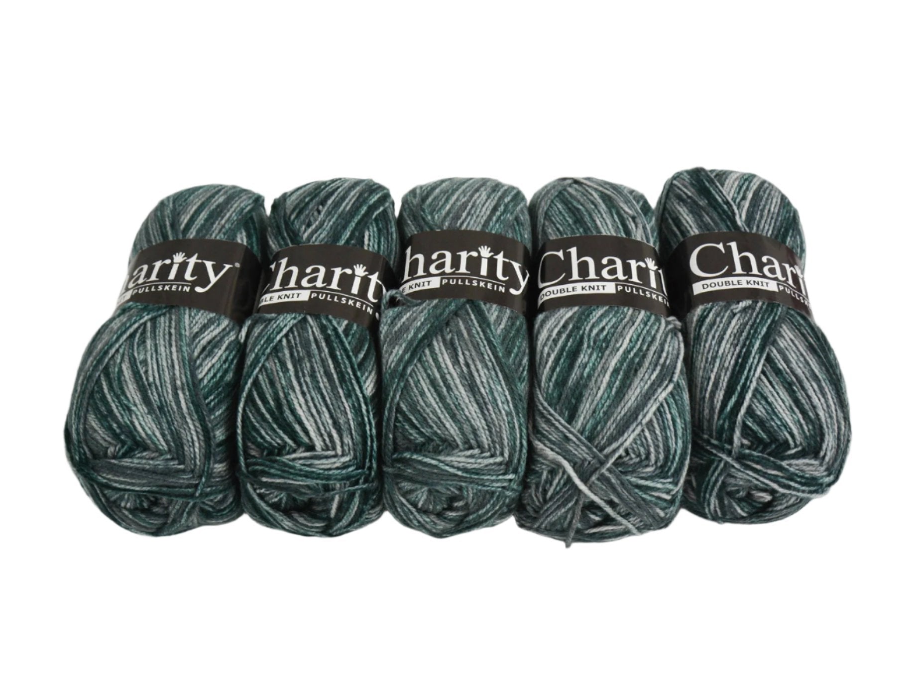 100G 5Pc Charity Print Pullskein Gunmetal Grey