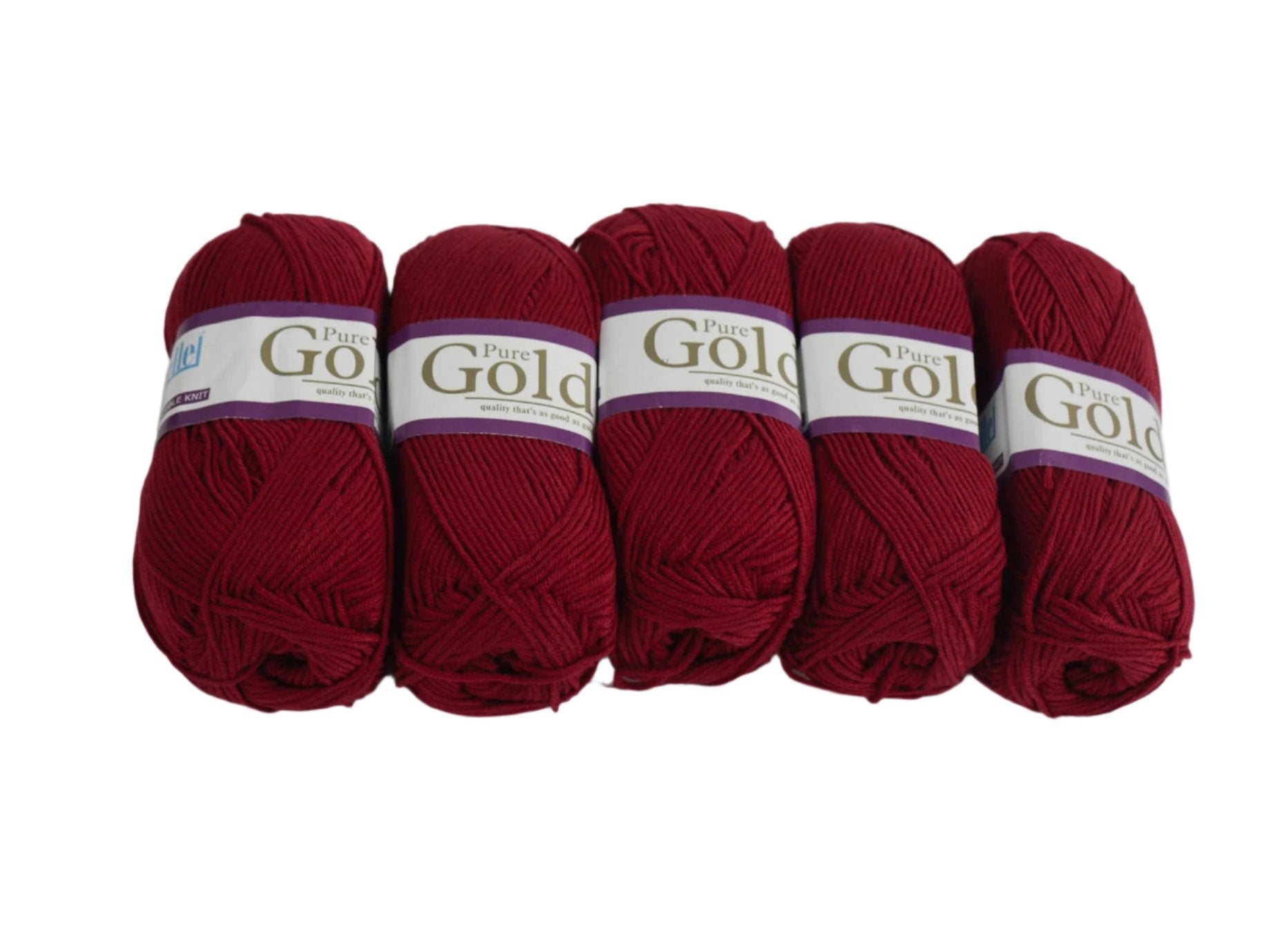 100G 5Pc Pure Gold Dk Ruby