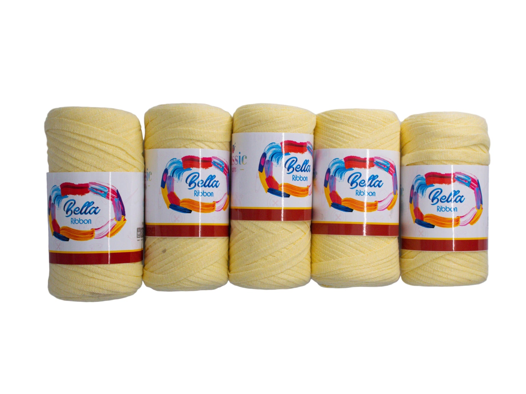 200g 5PC Bella Ribbon Light Yellow